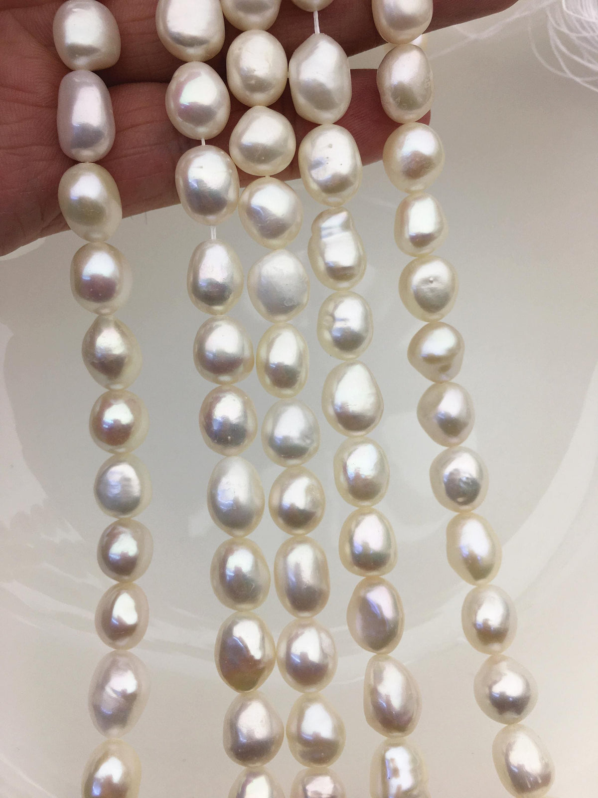 AAA 9.4-10.4x10-13mm white nugget freshwater pearls,cultured freshwater baroque pearl bead string,LM10-3A-3