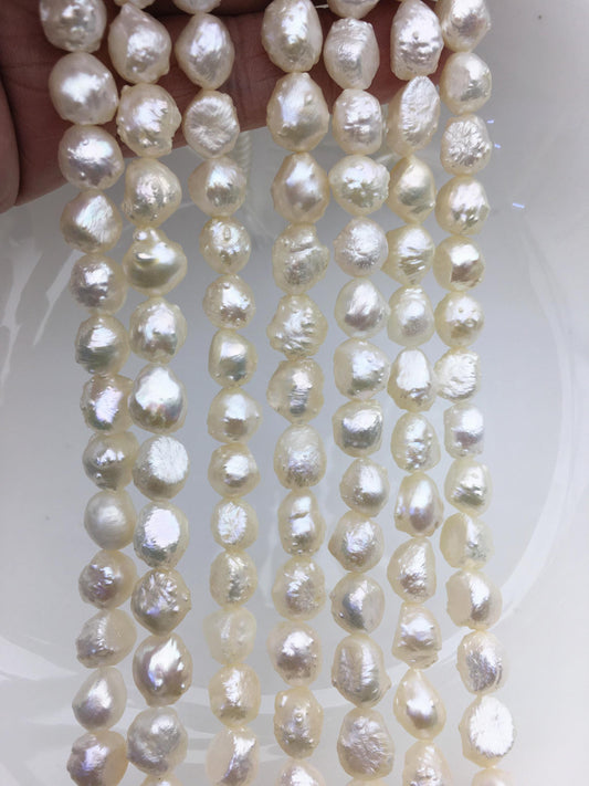 AAA 8-9mm natural white thorn freshwater pearl,LM8-T3