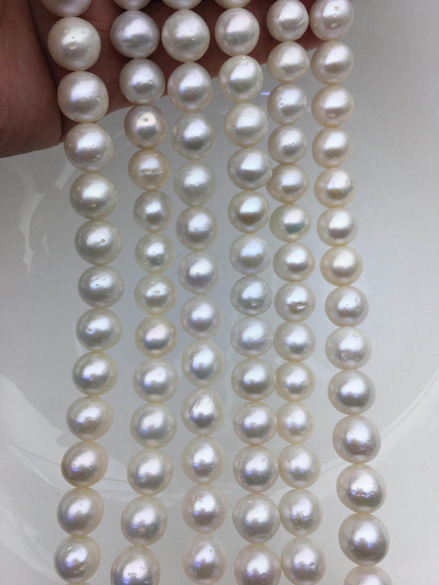 AA 9-11mm white round freshwater pearls,RP9-2A-1