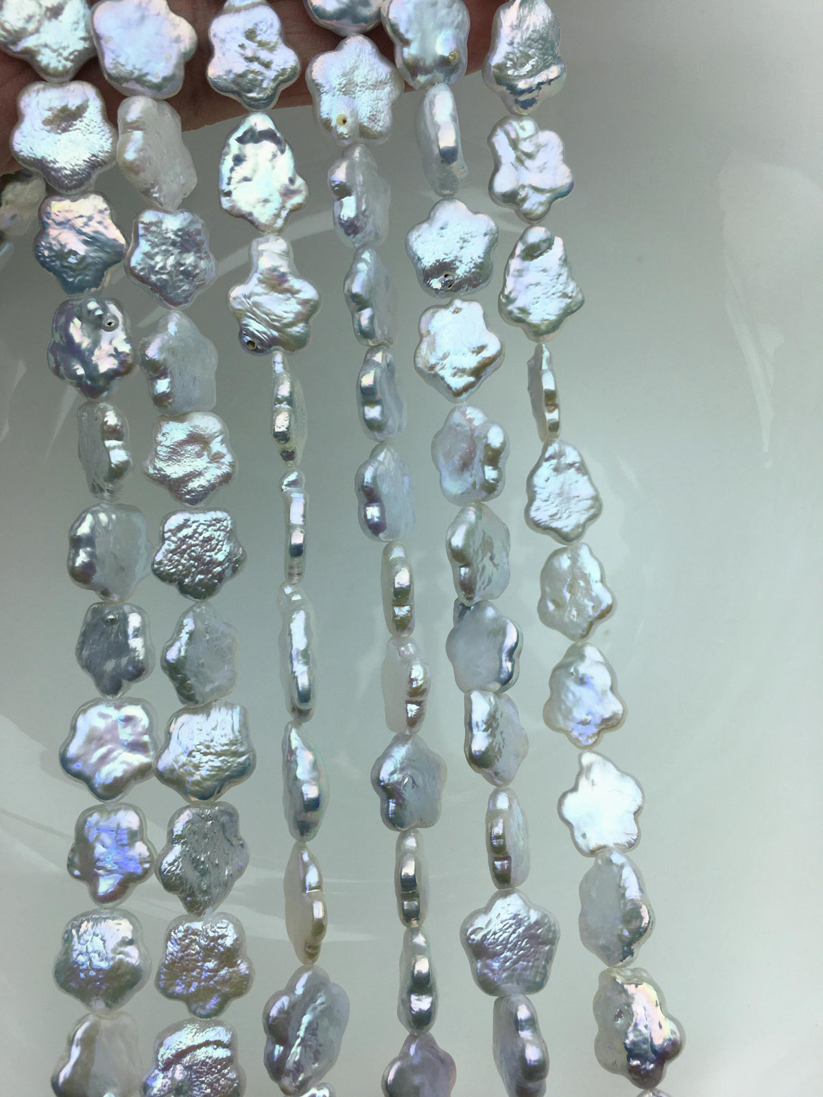 AAA 11-13mm white plum blossom Freshwater Pearl,ZS-119-3