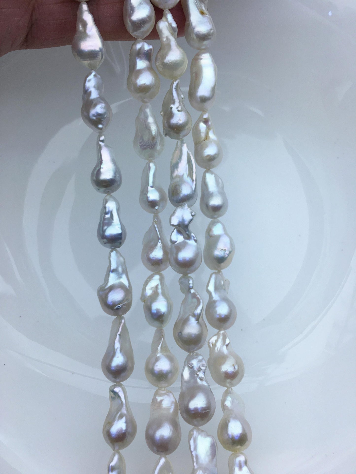 1 strands AA+ 9-11mm white flame ball pearl,FL15-2A-5-64