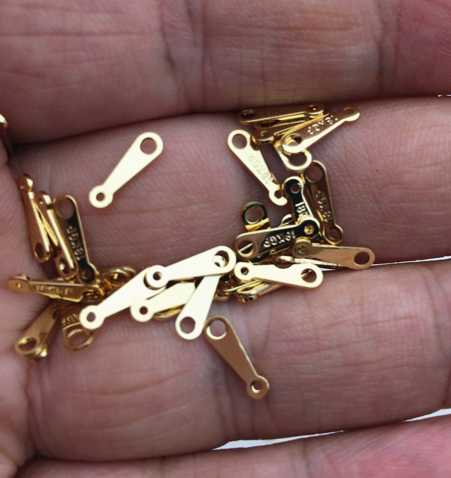 50pcs 10x6x0.6mm Yellow Gold Connector for DIY,copper plated 18k gold for make necklace,AAL-003-9