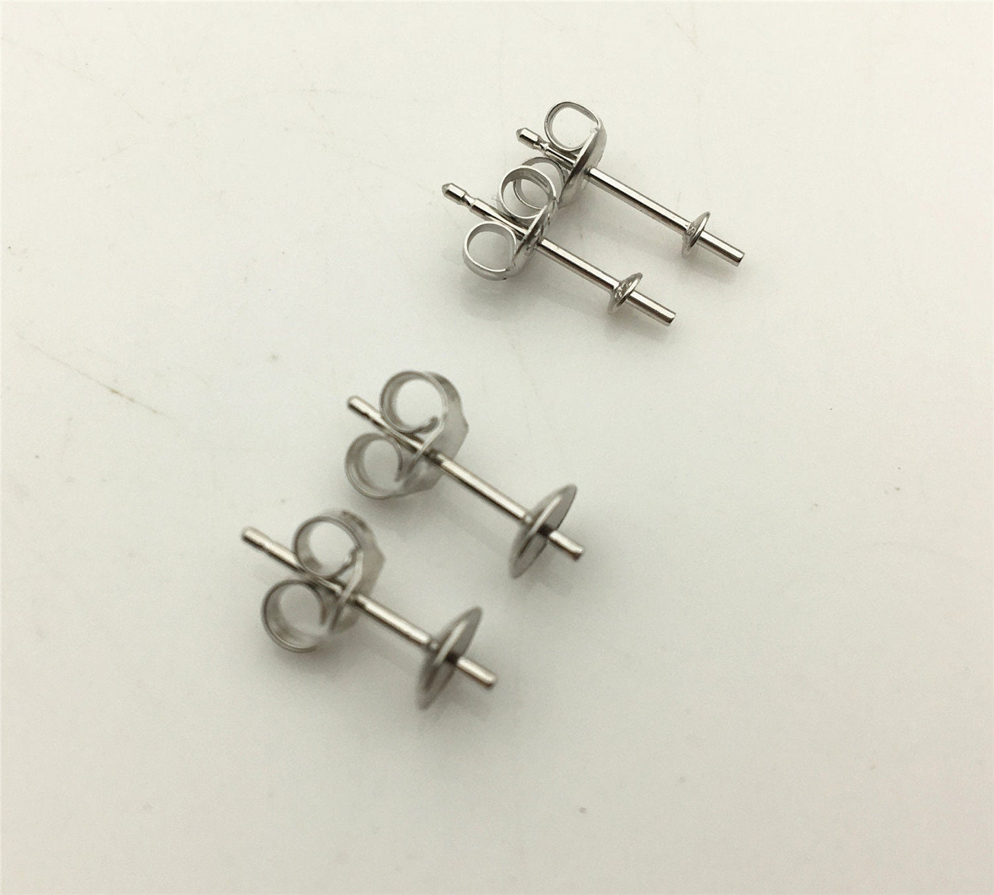 2.5mm/3mm/5mm CUP size sterling silver stud, stud for earrings,ASL-ER-013