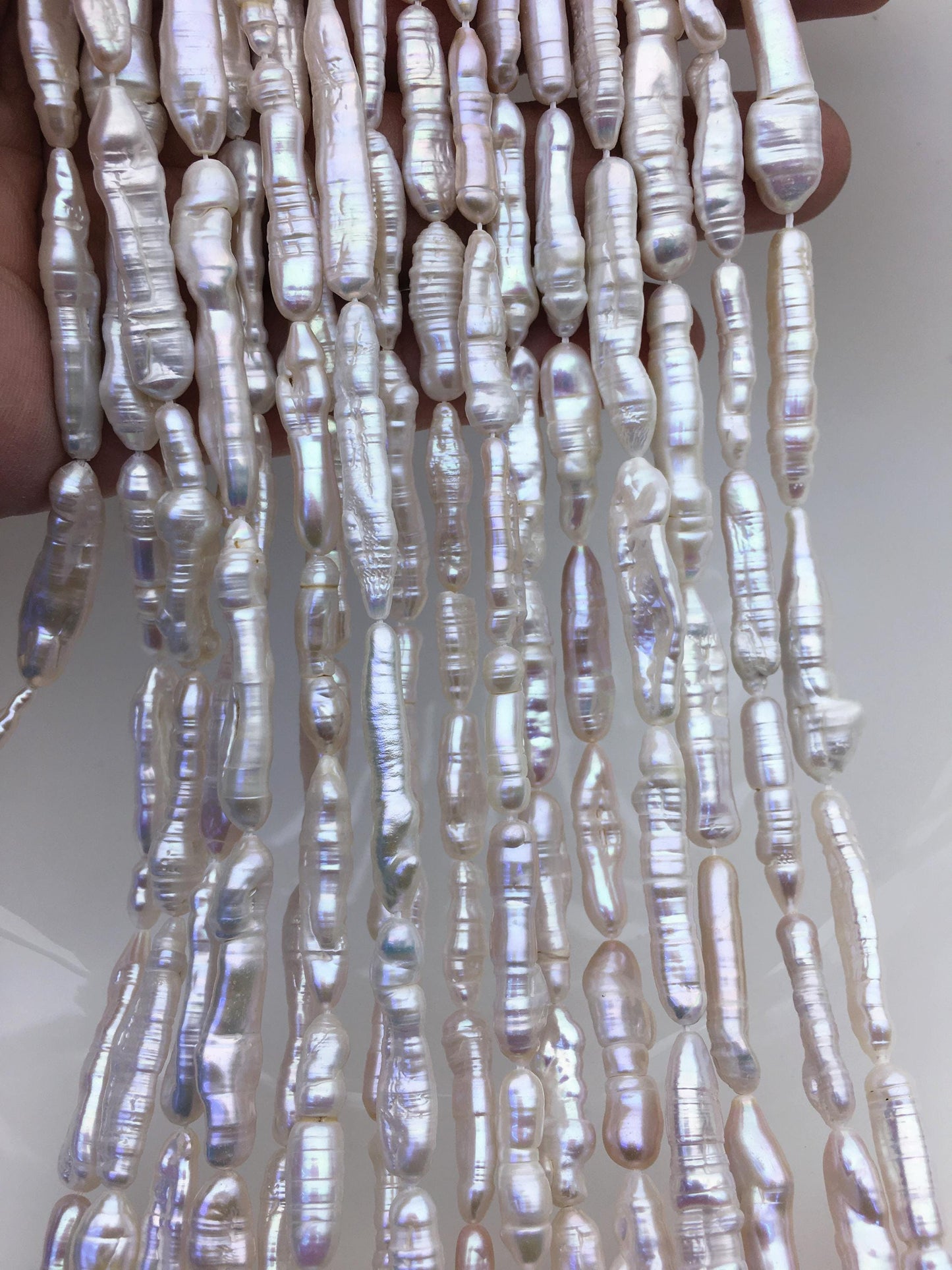AA 4-7mm White Toothpick freshwater pearls,ZS-80-22