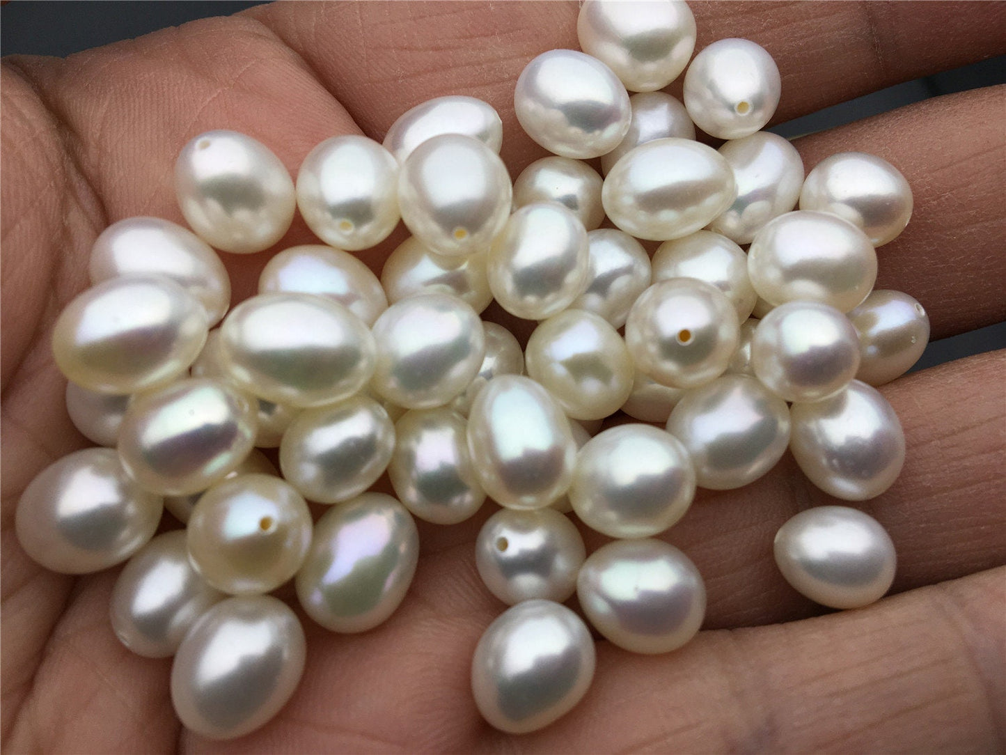 AAA 7.3-8.3mm white/pink/purple oval rice freshwater pearls pairs,oval pearl earrings,for dangle pearl earrings,LR8-3A-2