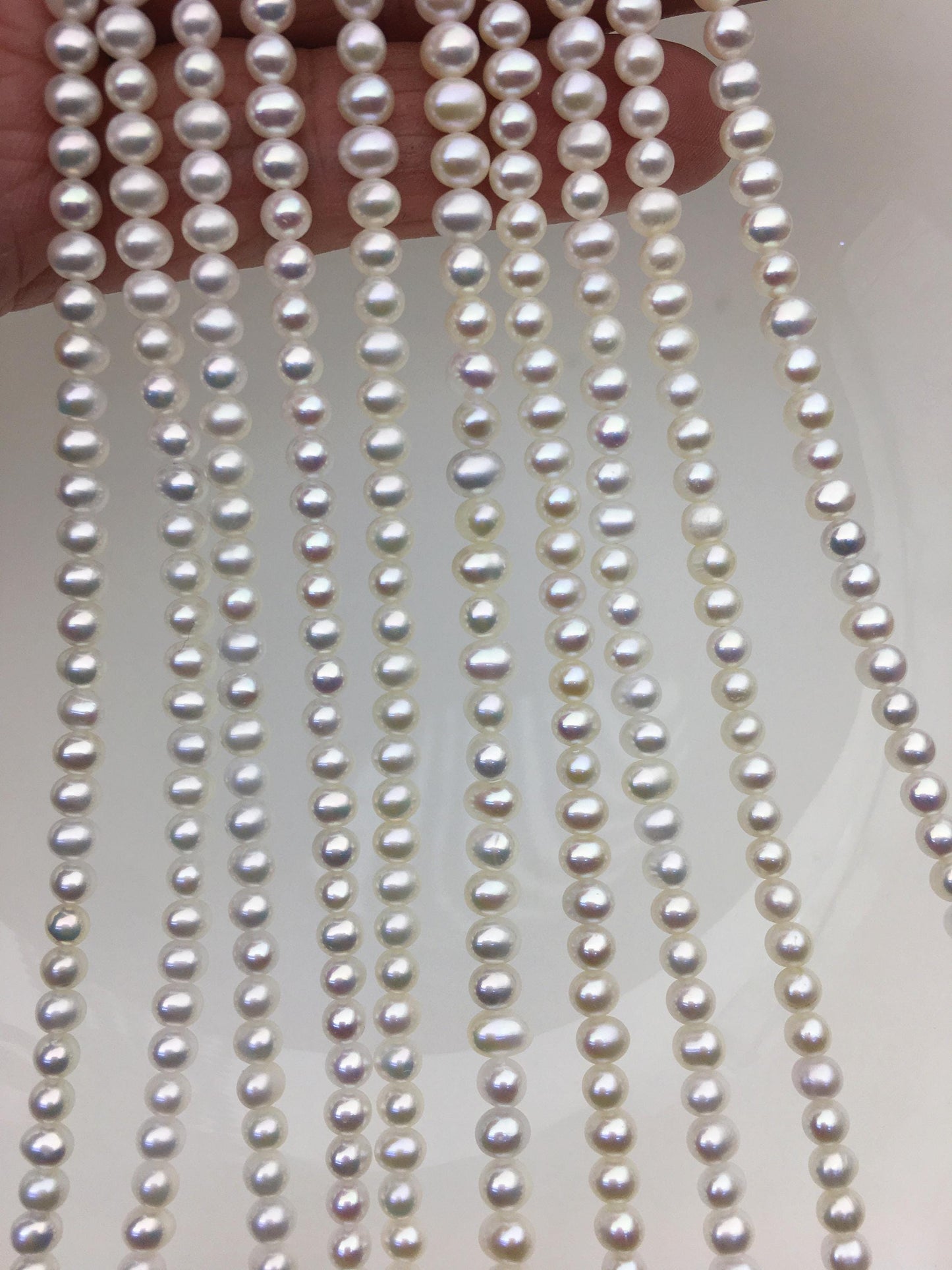 AAA 4-4.5mm white potato freshwater pearls,CR4-3A-4