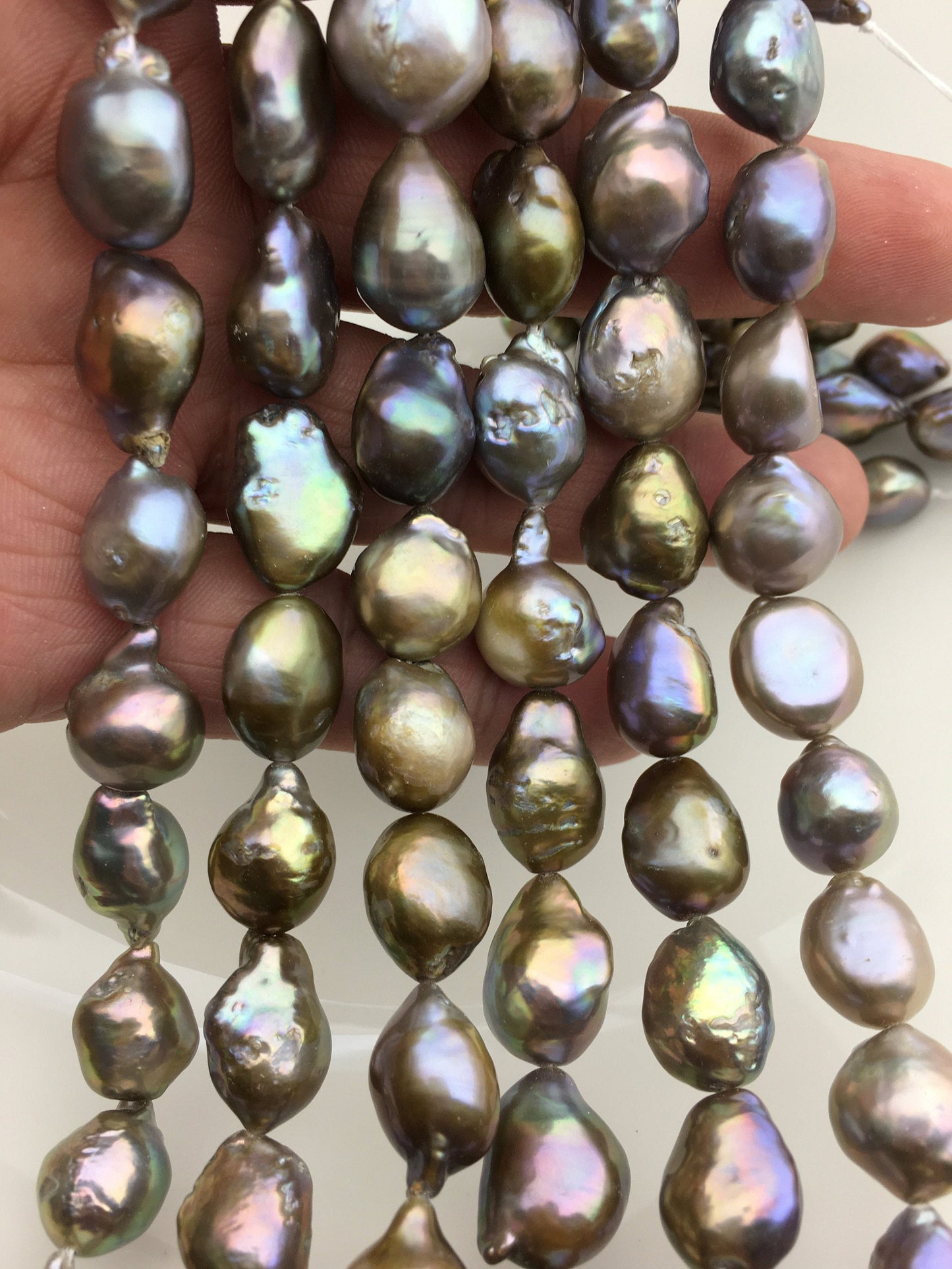 AA+ 10-13mm Gray Bronze Baroque Shape Freshwater Pearl,ZS-101-15
