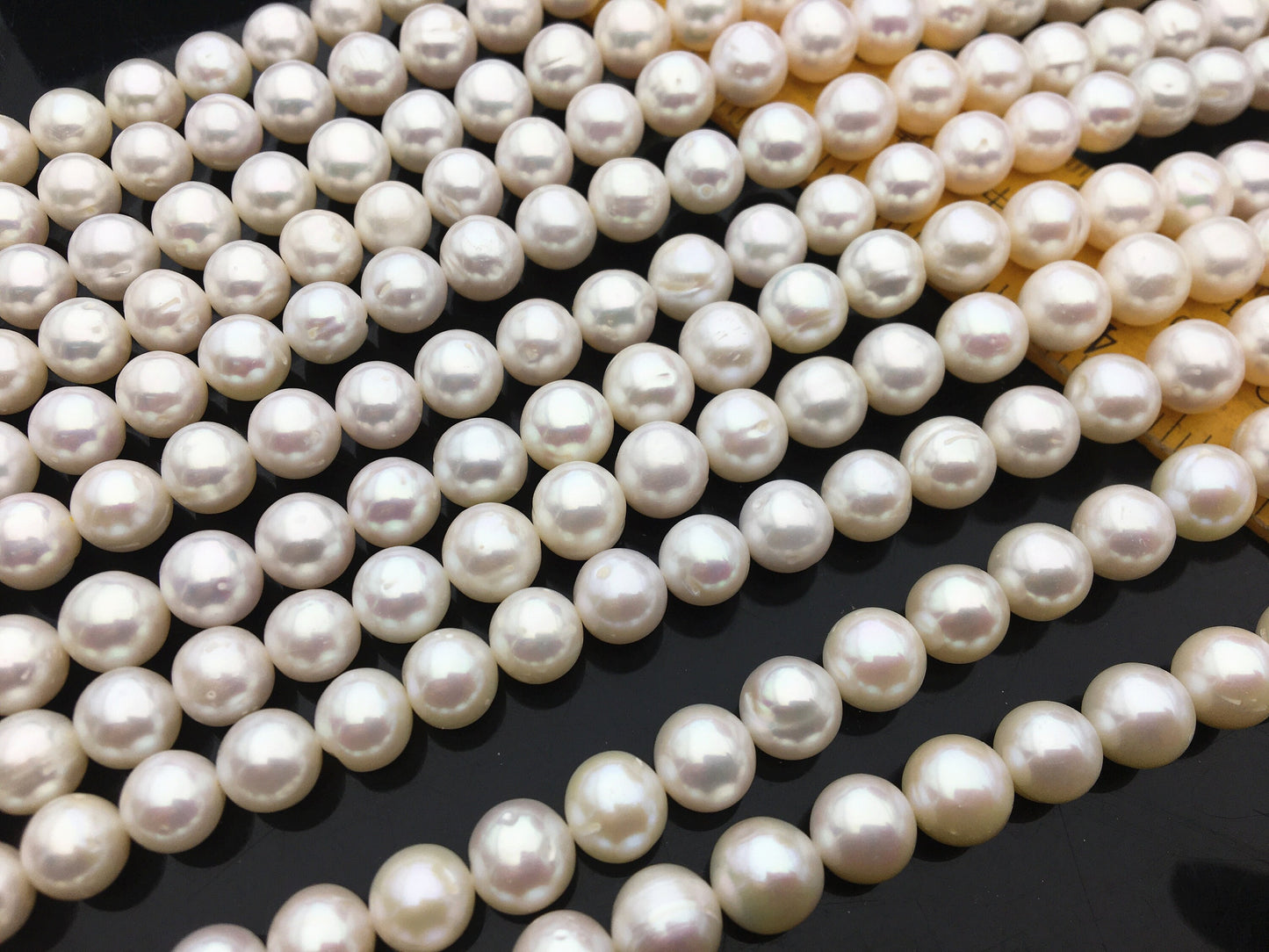 AA 8.5-9.3mm white near round freshwater pearls,full strand,RP9-2AY-Bdc-6