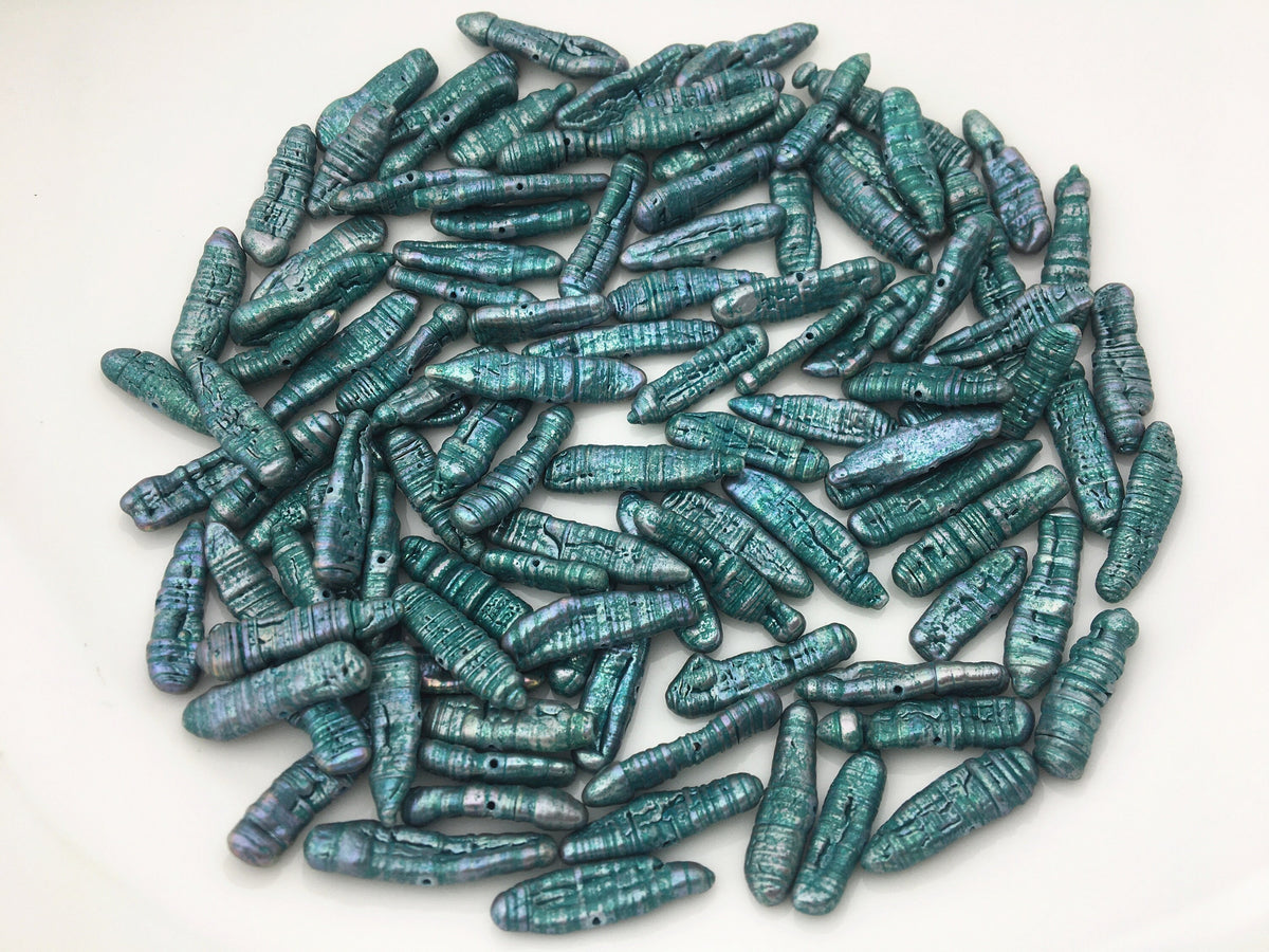 10pcs AA 4-7mm blackish green Biwa Freshwater loose Pearls,center drill hole,ZS-104-10
