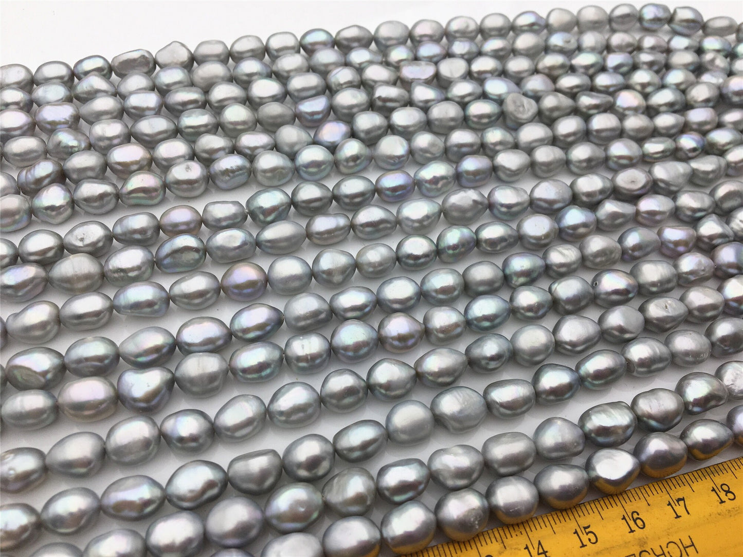 AAA 8.3-9.2mm gray nugget freshwater pearls,Irregular Beads for Pearl Necklace bracelet,gray baroque pearl strand,LM9-3A-31