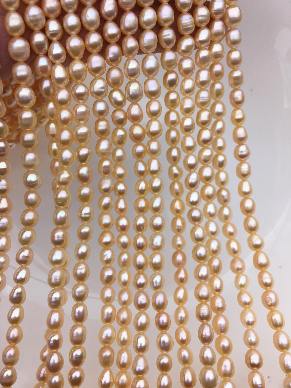 AA+ 5-6mm peach pink rice pearl beads,high luster freshwater pearls,loose freshwater pearl,LR5-2A-1