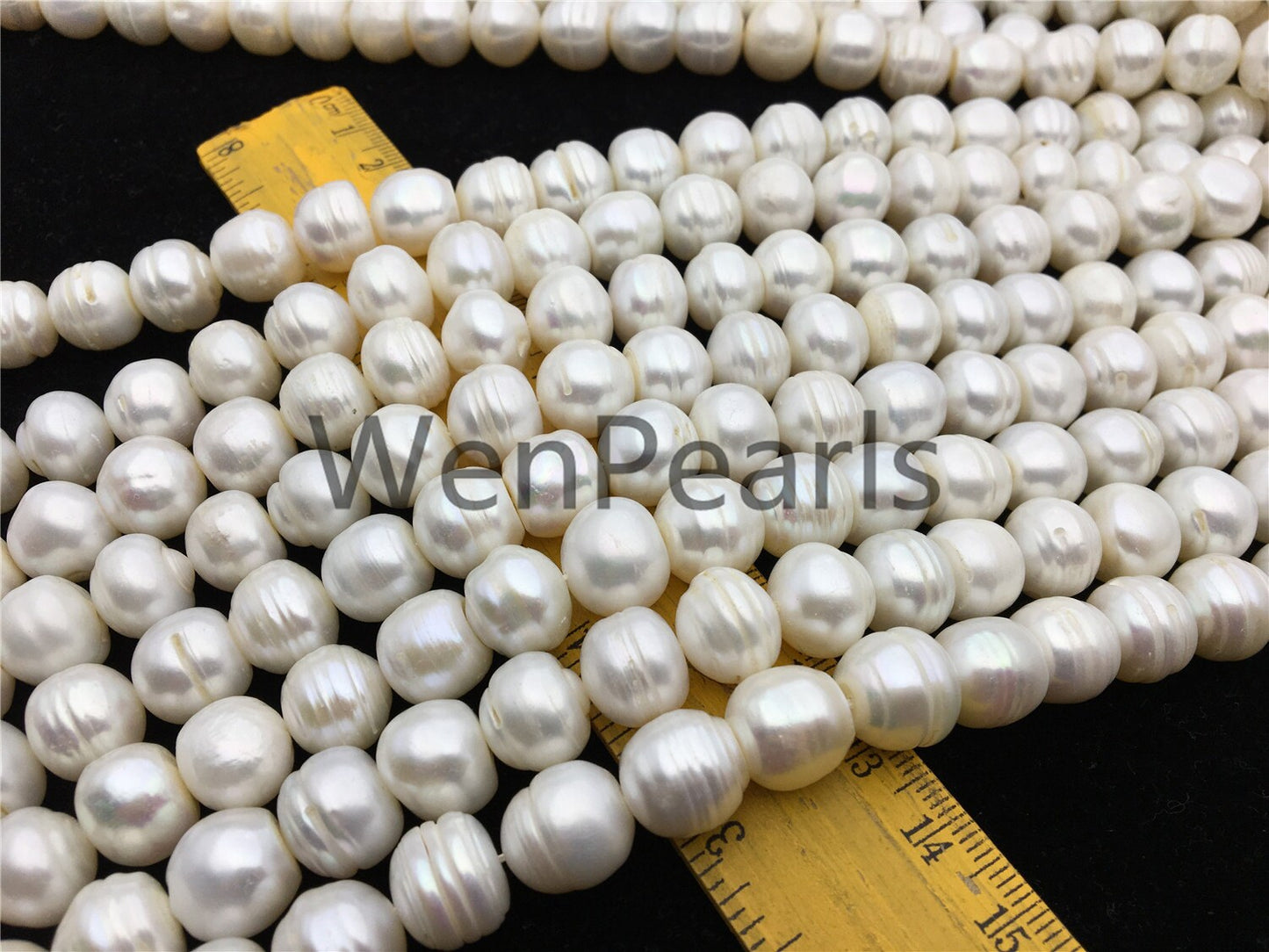 AA 11.2-12.2mm white button freshwater pearls,2mm,3mm large hole,Cultured pearl,diy pearl beads,gift for her,necklace,Christmas,SM12-2A-6