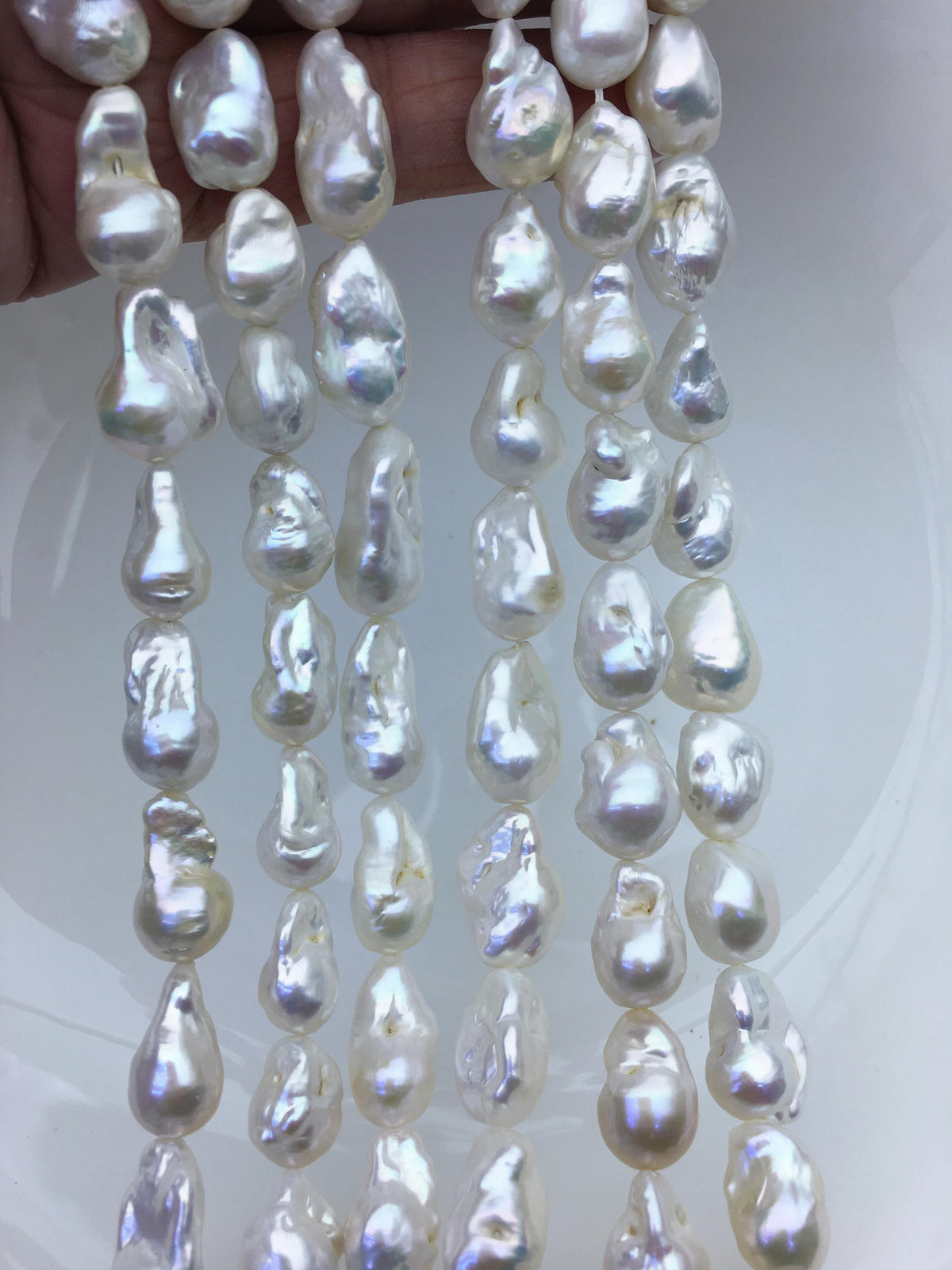 1 strands AA 9-11mm white mini flame ball pearl,FL15-2A-5-56