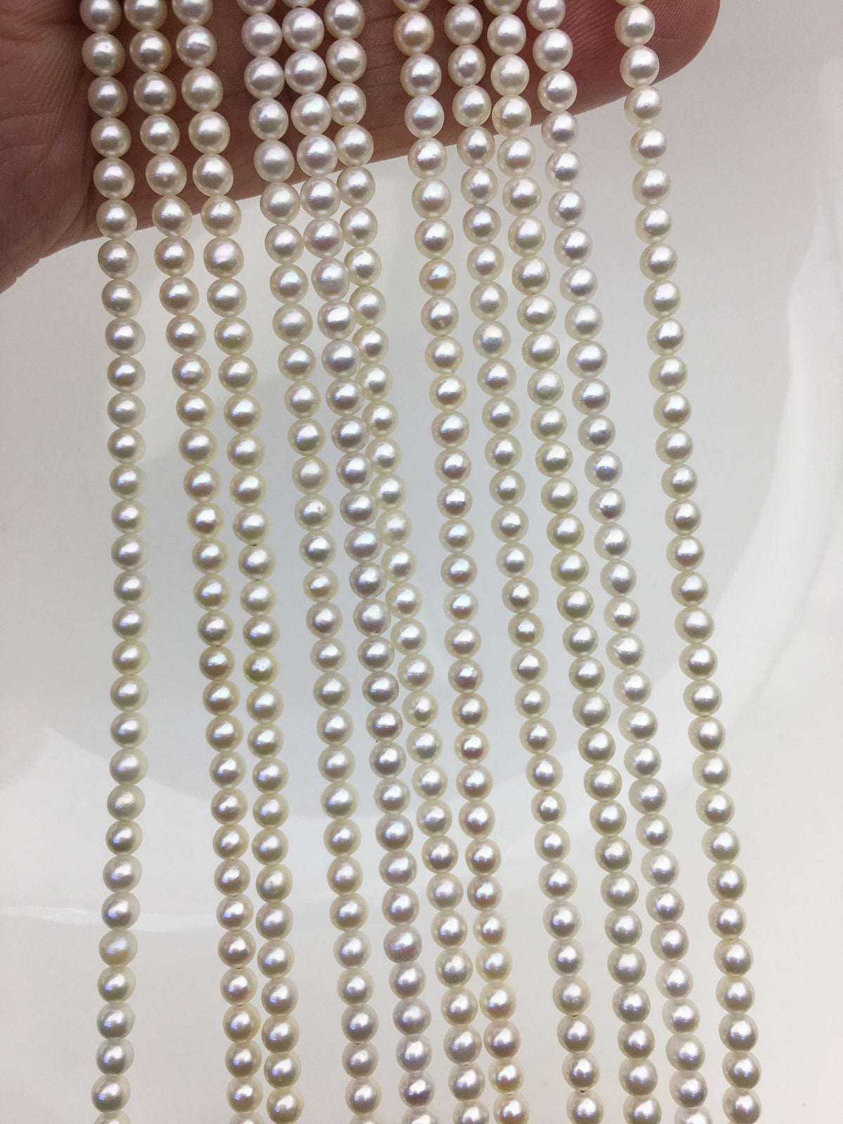 AAA- 3-3.5mm white round freshwater loose pearls,RP3-3AY-Gj-1