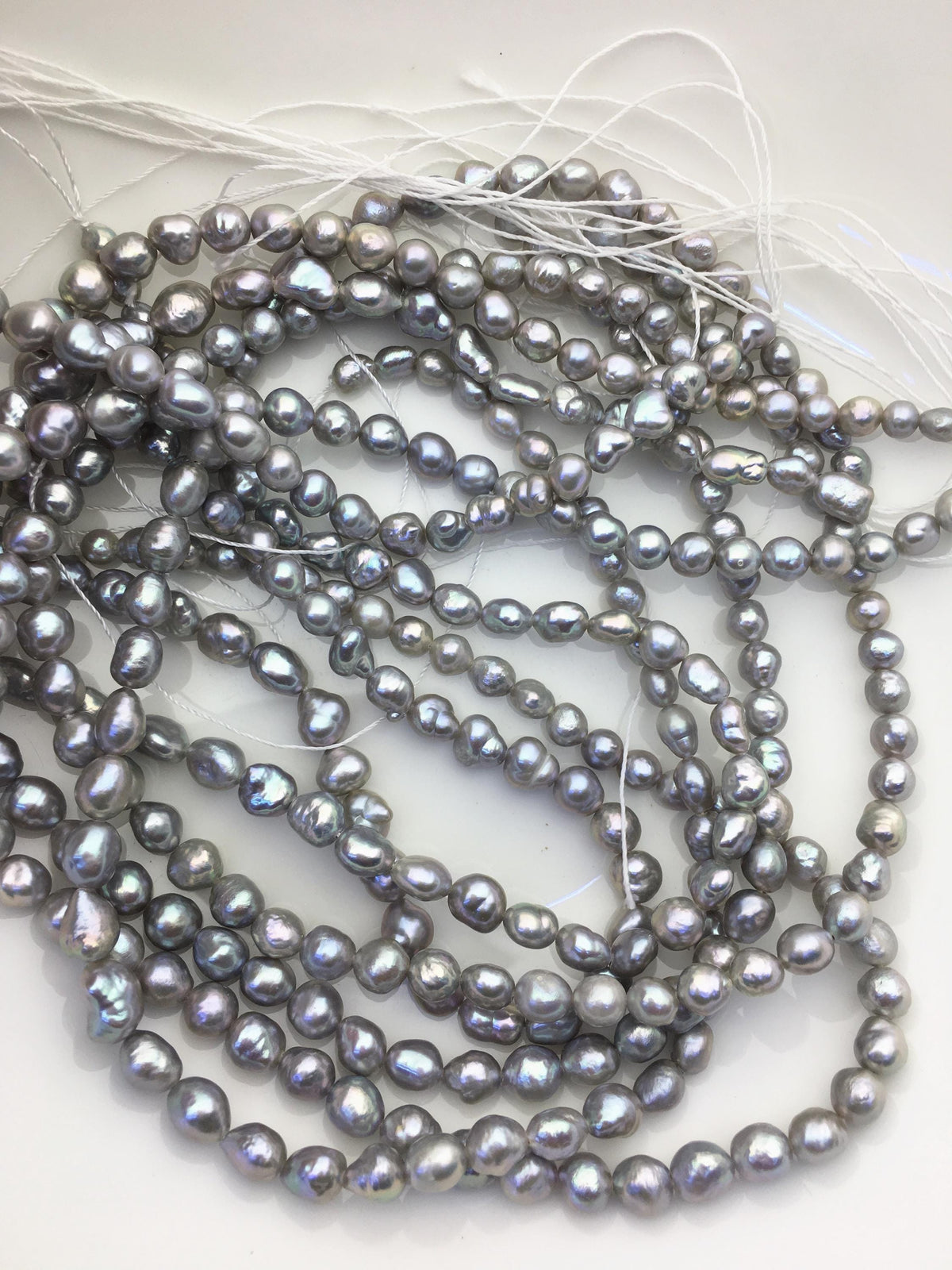 AAA 4-7mm gray baroque drop freshwater pearls,diy pearl beads,gift for her,Christmas,LR6-T3