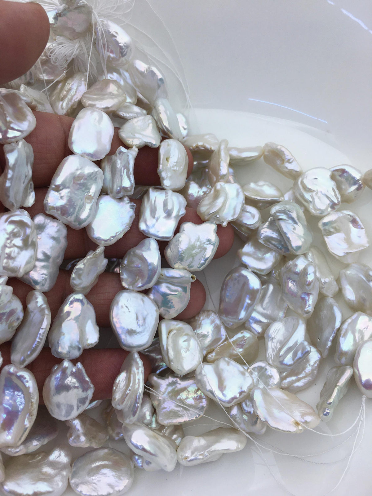 AA+ 14-16mm white keshi Freshwater Pearl,DIY Loose Freshwater Pearl,wholesale price,china wholesale pearl,ZS-200-119