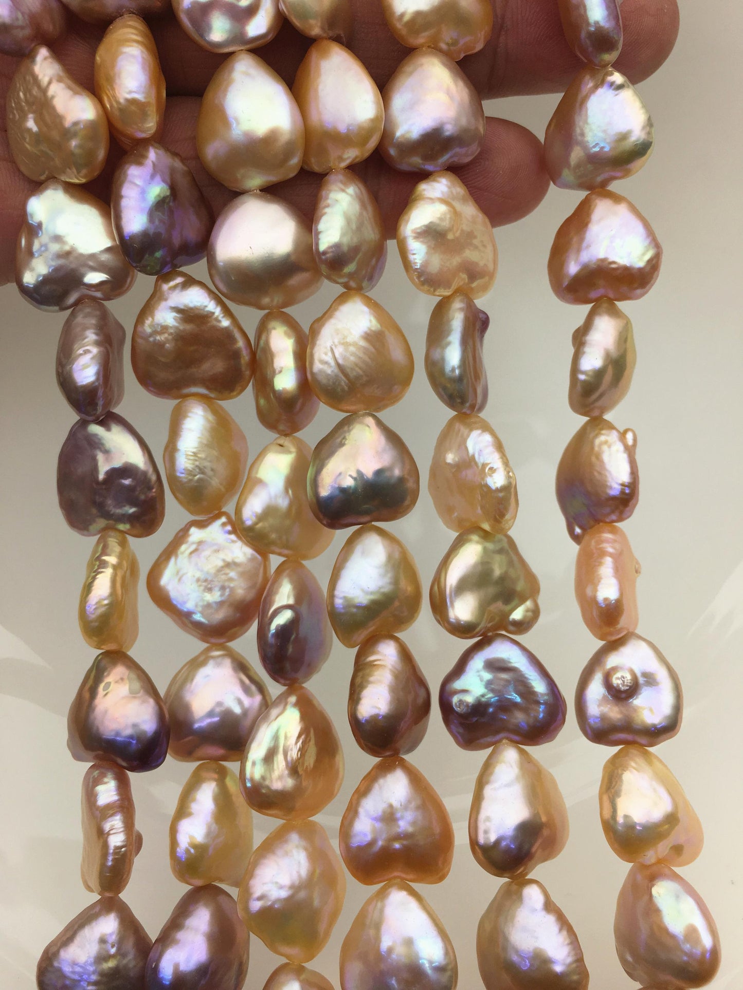 AAA 13-15mm Colorful Big Thick heart Freshwater Pearl,ZS-119-29