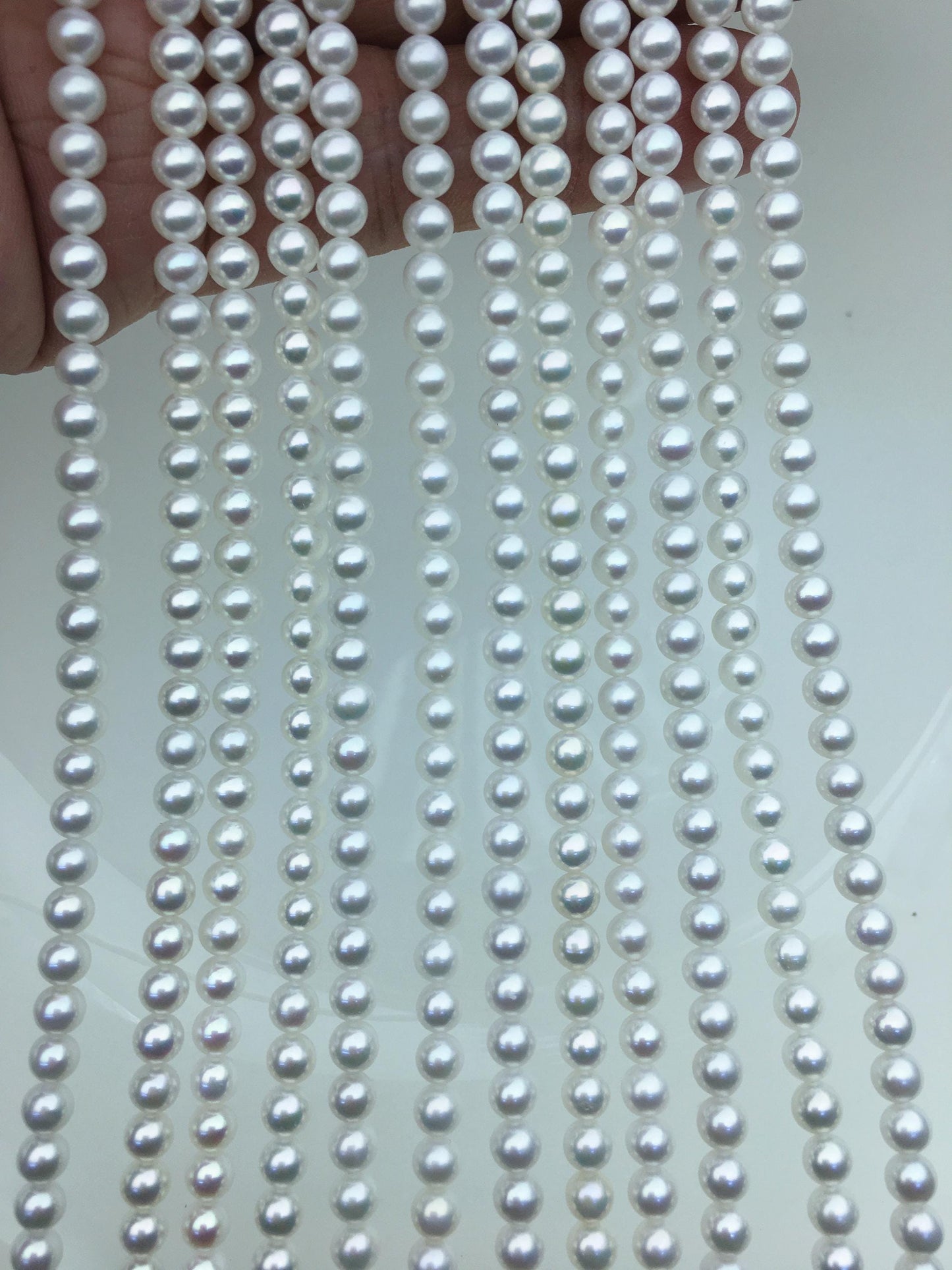 High Luster!AAA 4.5-5mm white round freshwater pearls,4mm seed pearl,white round pearl,pearl wholesale,RP4-3A-2