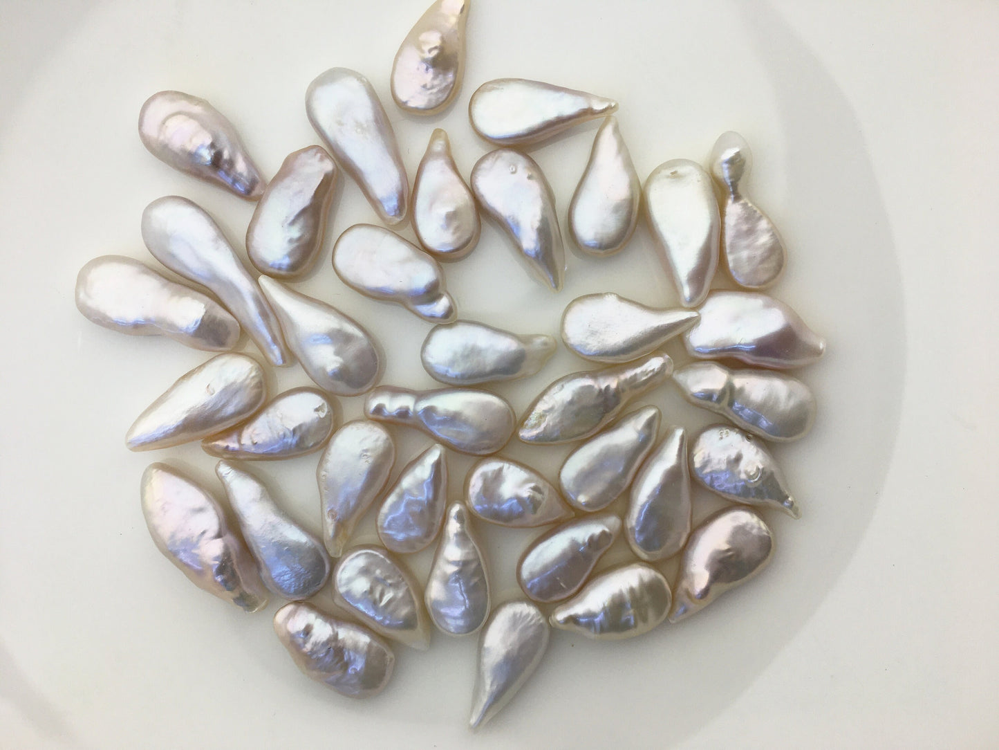 10pcs AAA 8-10mm White Teardrop Coin freshwater pearls,diy bead, no hole,COIN10-3A-1-3