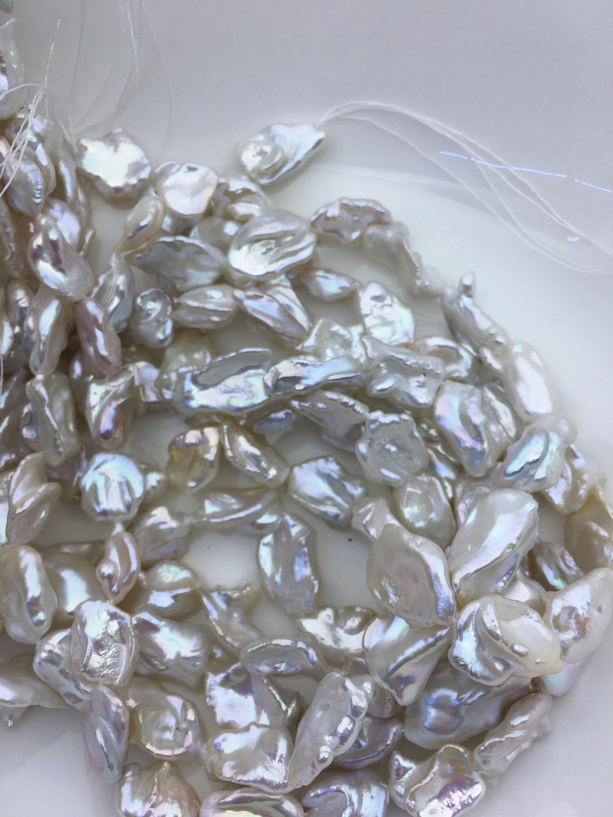 AA+ 11-14mm white long Keshi Freshwater Pearls,ZS-200-99