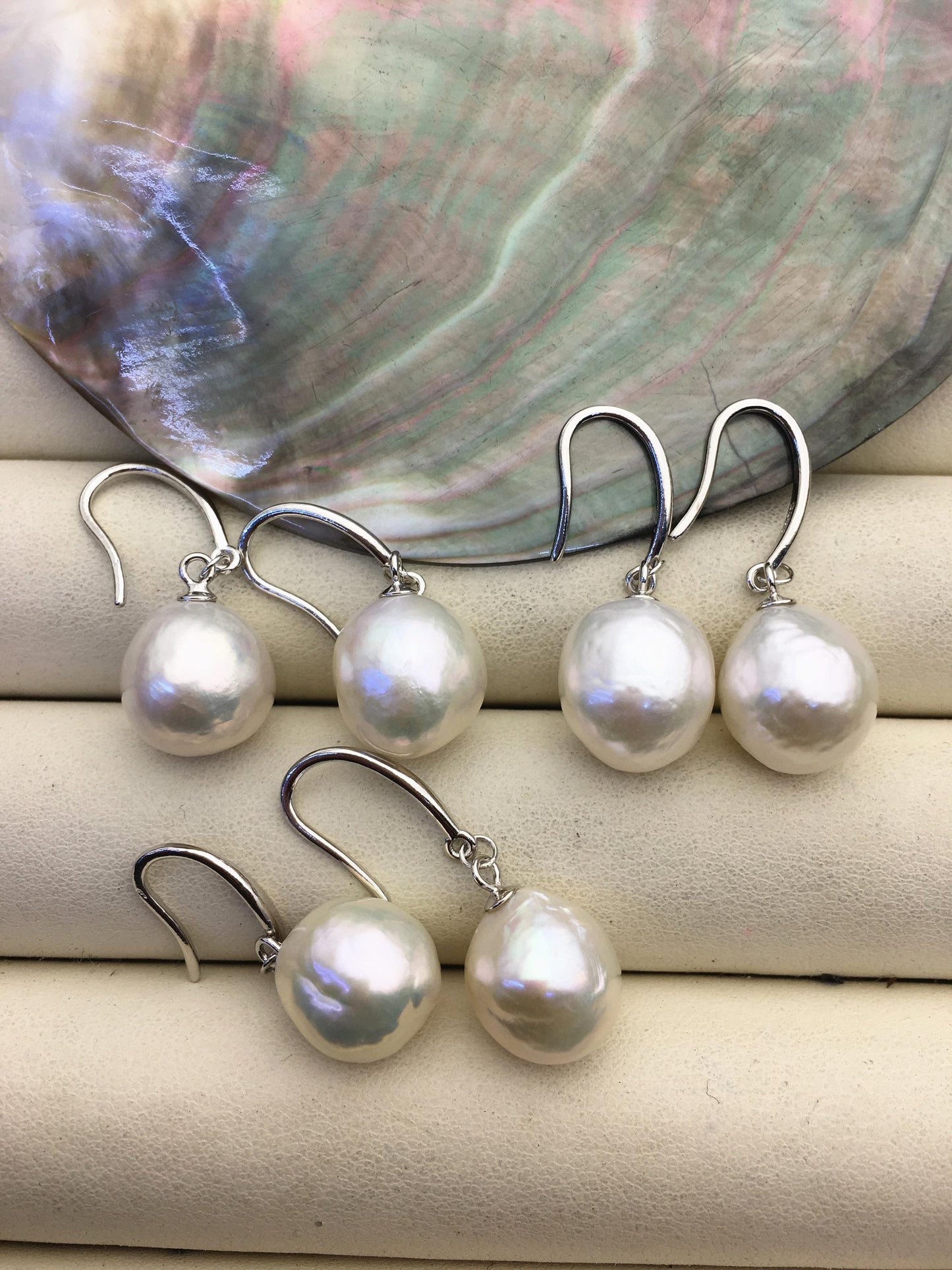 1 pair AAA 10-11mm white drop edison pearl dangle earrings,S925 Sterling Sliver earrings,wedding pearl earrings,SE3-T9-12