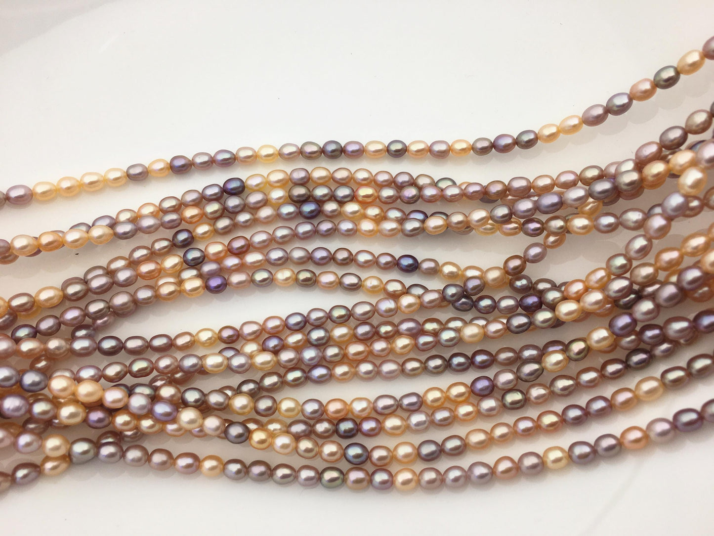 AAA 4-4.5mm pink peach purple rice freshwater pearls,LR4-3A-42