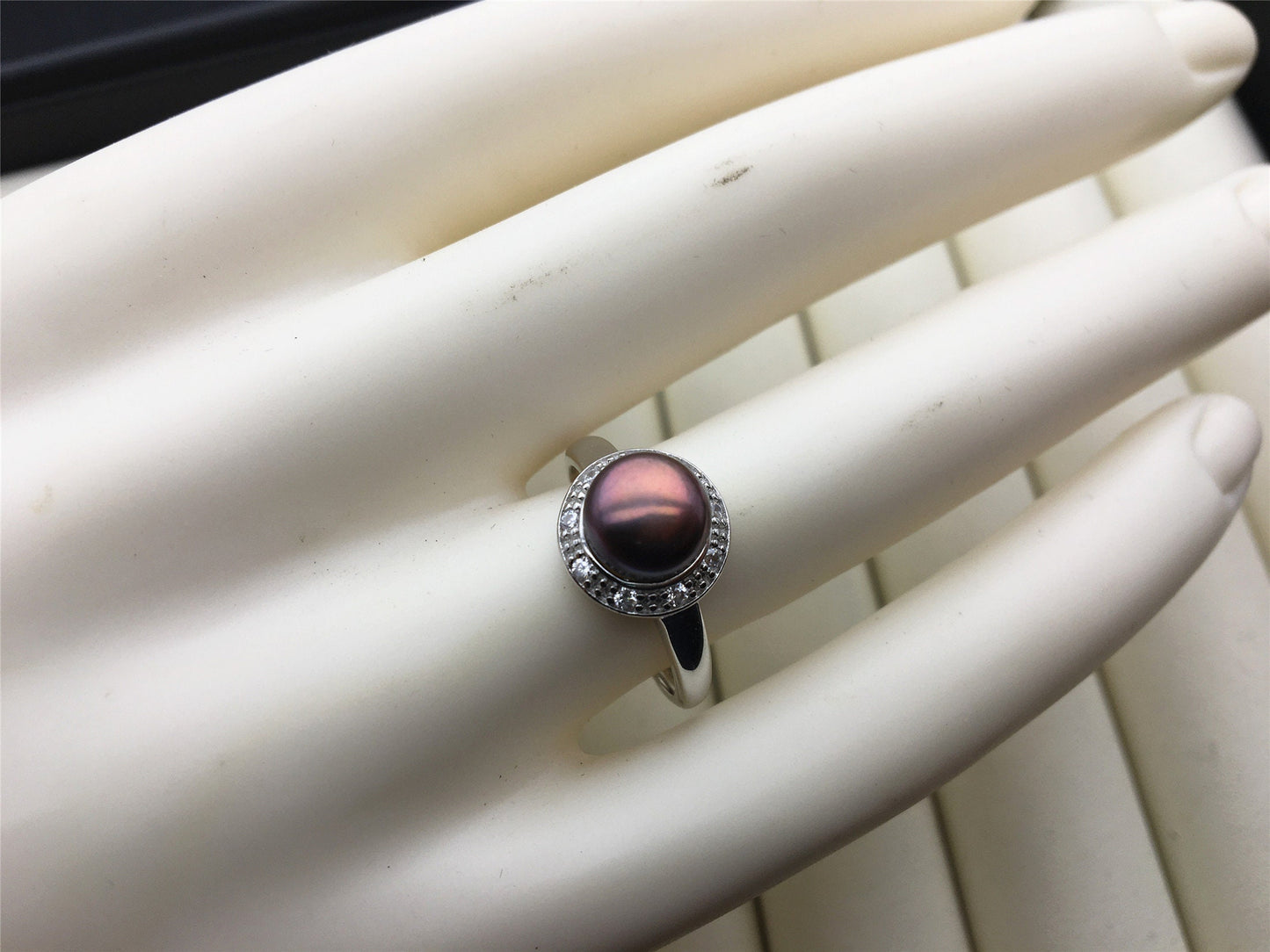 Black Rainbow Freshwater pearl ring,S925 sterling silver ring,cz diamond wedding rings,bridal ring,anniversary rings,R1-035