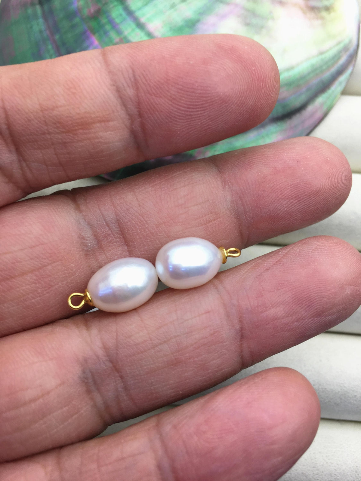 AAA 8.5-9x11.5-12.5mm white long rice pearl dangle earrings,S925 Sterling Sliver pearl earrings,pearl for women,SE3-T6