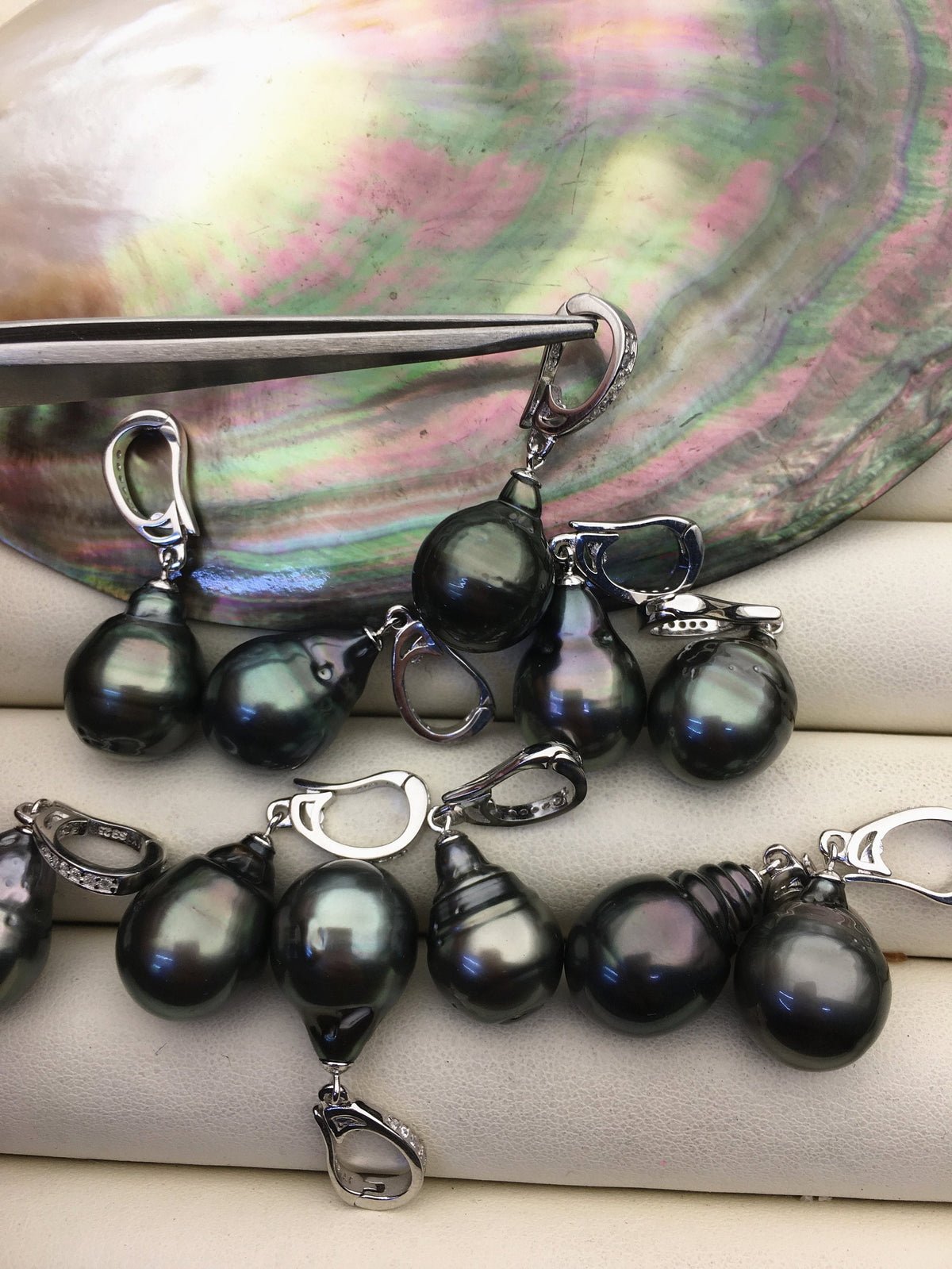 1pc AA+ 10-12mm Tahitian Pearl Pendant, natural color pearl,pearl necklace - NC1-001-1
