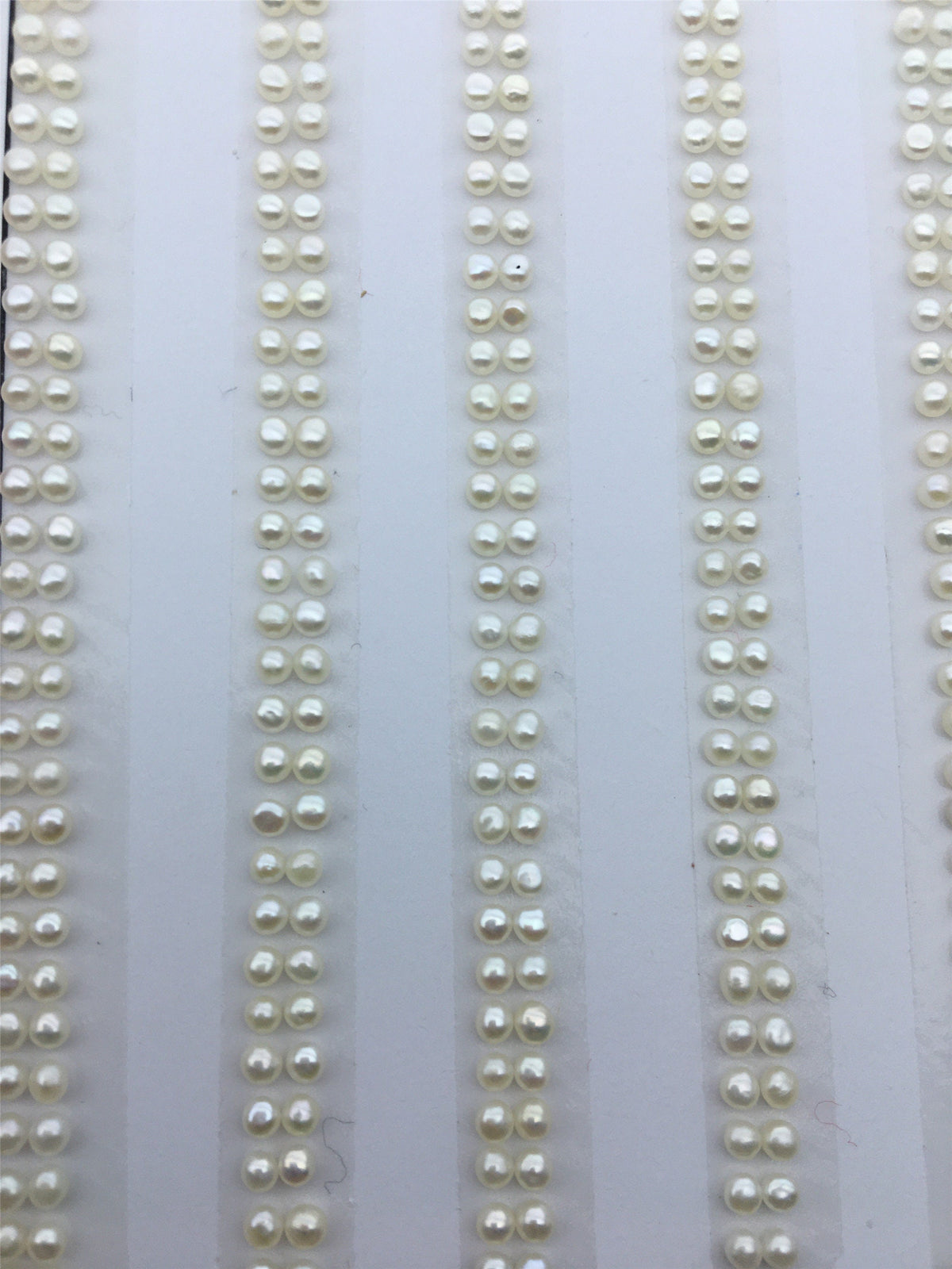 10 pairs AAA 2-2.5mm Seed Button freshwater Pearls,0.8mm half hole,white color pearl for ring,BTN2-4A-1-4
