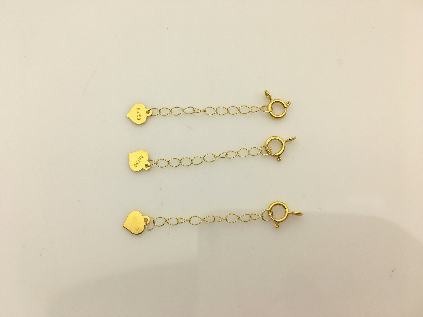 18k solid yellow gold set 4.3mm spring ring with 1.25'' chain jump spring,ASG-CL-001
