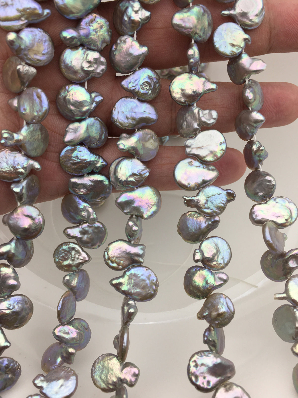 AA 10-11.5mm Gray Coin freshwater Pearl,Coin Pearl-petite Pearl- Pearl Jewelry,COIN10-2A-2