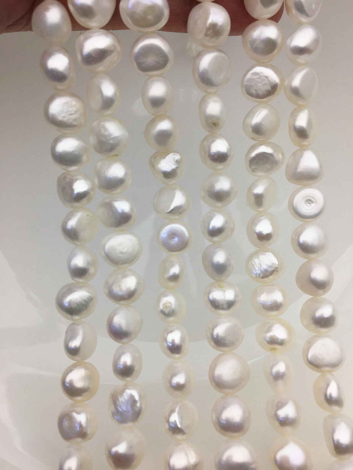 AAA 9.4-10.5mm white nugget freshwater pearls,cultured freshwater baroque pearl bead string,LM10-3A-6