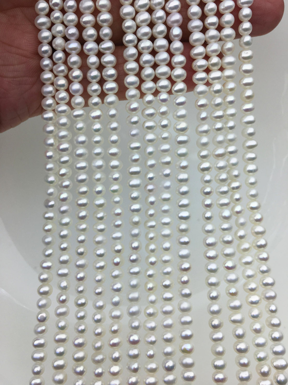 AAA 4-4.5mm white potato pearls,seed freshwater pearl,small size pearl,for pearl necklace,for pearl earrings,CR4-3A-1