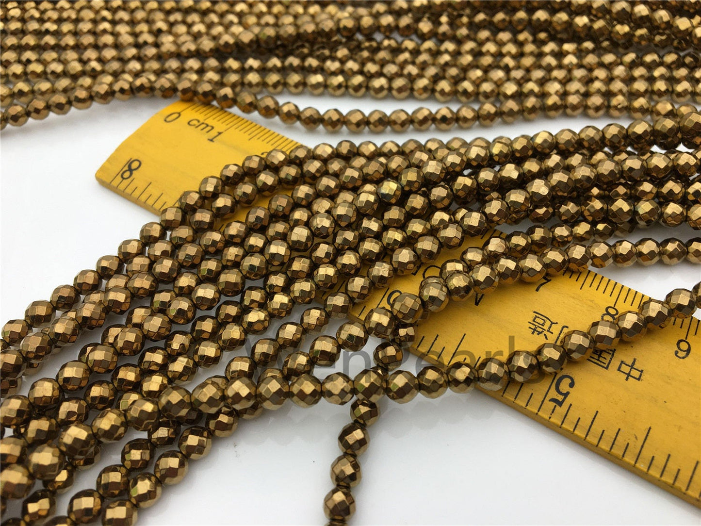Hematite Brown,4mm Faceted Round,AAA, 105pcs,15.5 inches,G50-R4-007