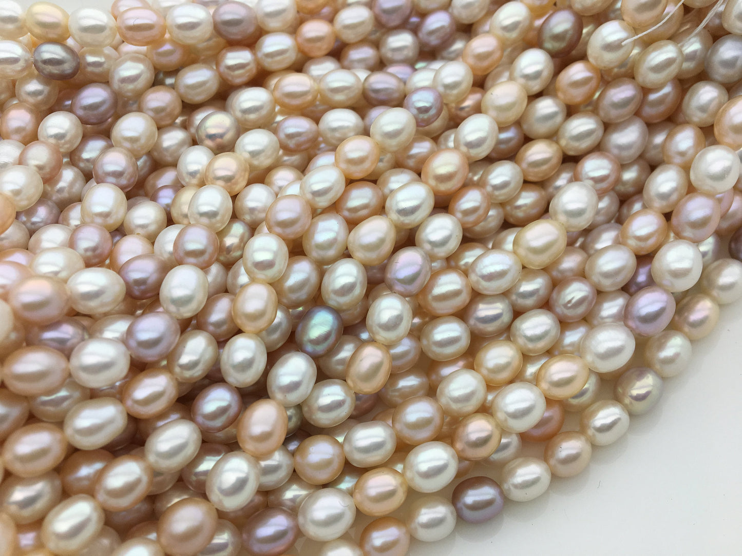 6.5'' AAA 7mm*8-9mm misc color oval pearls,Cultured oval freshwater pearls beads,teardrop loose pearl beads,LR7-3A-79