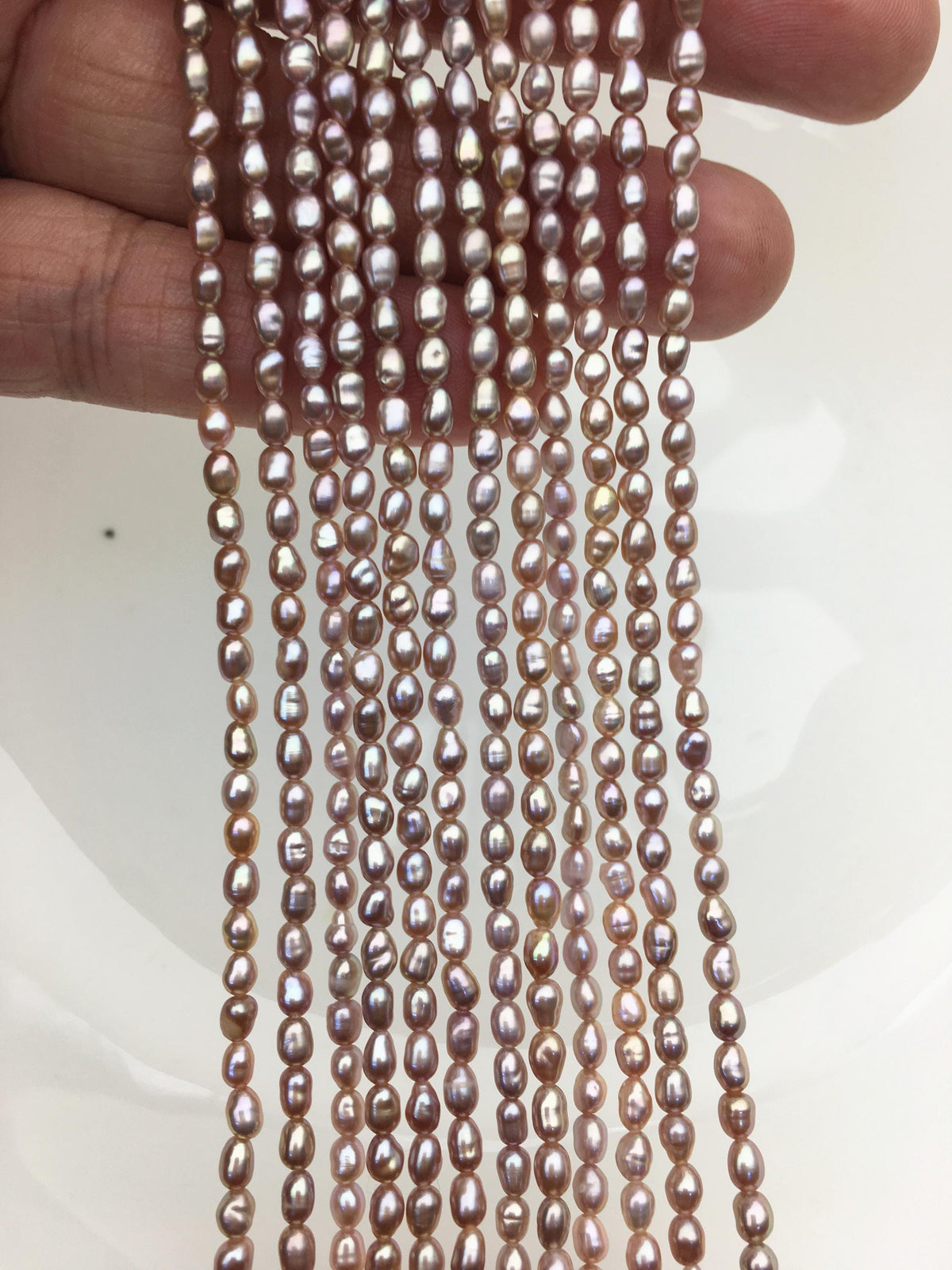AA+ 3-3.5mm*4-5mm purple rice pearls,oval loose pearl beads,diy pearl,genuine pearl,Cultured pearl,diy pearl beads,LR3-T6