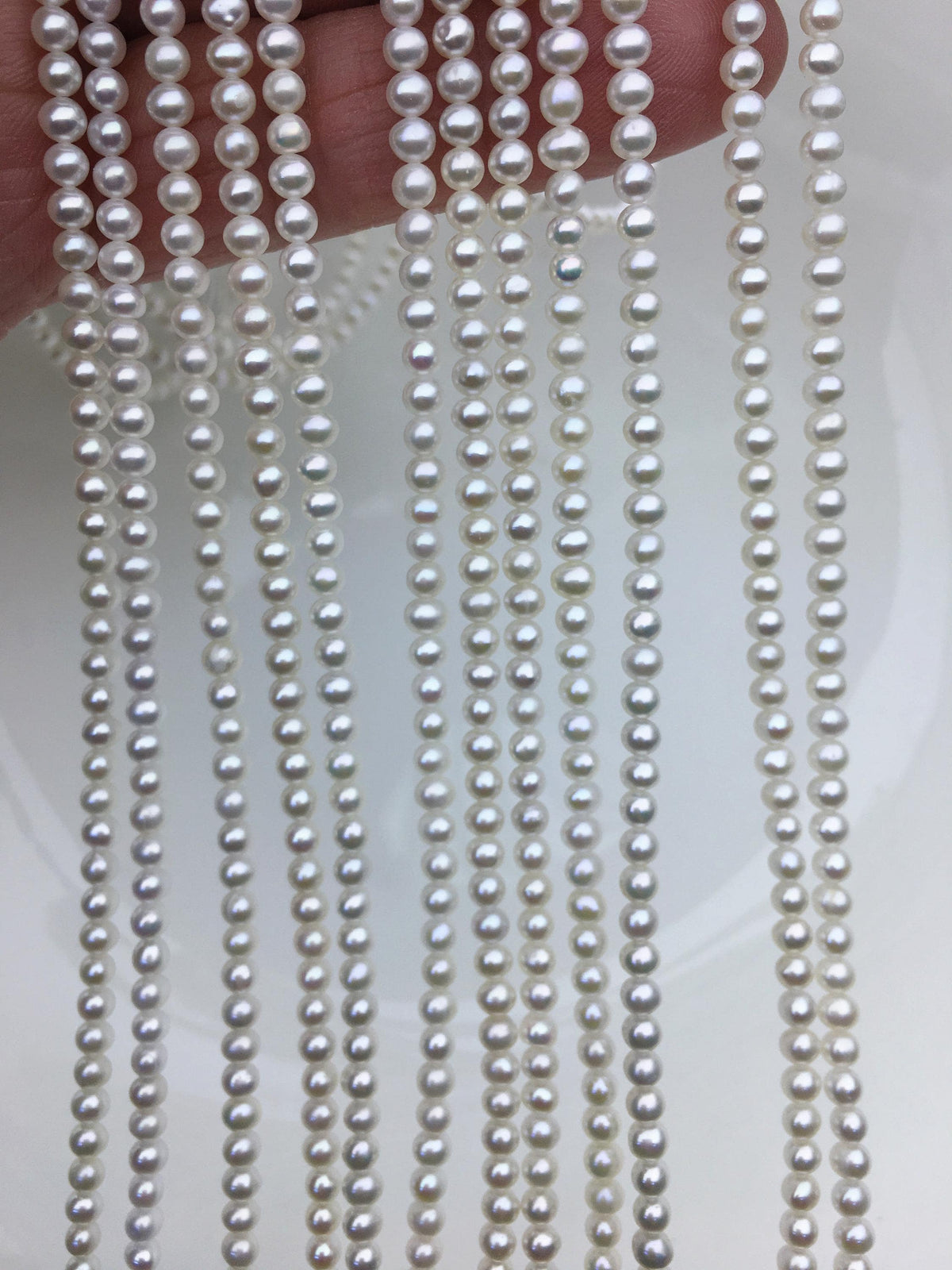 AAA 3-3.5mm white potato near round seed pearls,small pearl,Valentine's Day gift,for pearl necklace,for pearl bracelet,CR3-3A-1