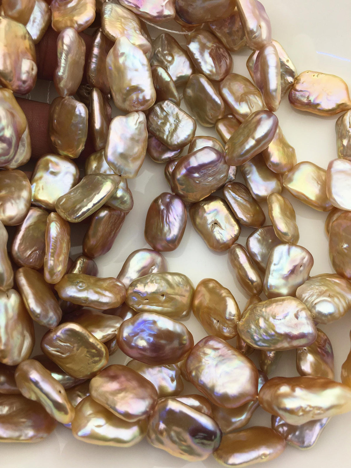 AA+ 15-18mm mix color thick rectangle freshwater pearls,diy bead,flat block pearl bead,ZS-103-32