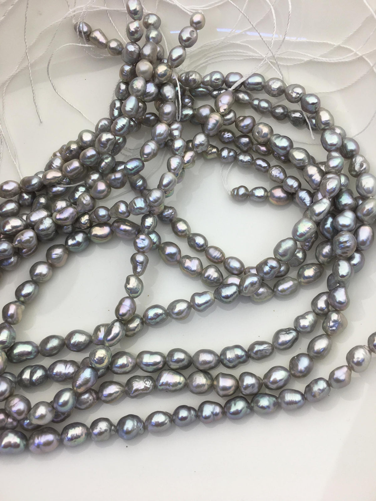 AAA 5-7mm gray baroque drop freshwater pearls,diy pearl beads,gift for her,Christmas,LR6-T8
