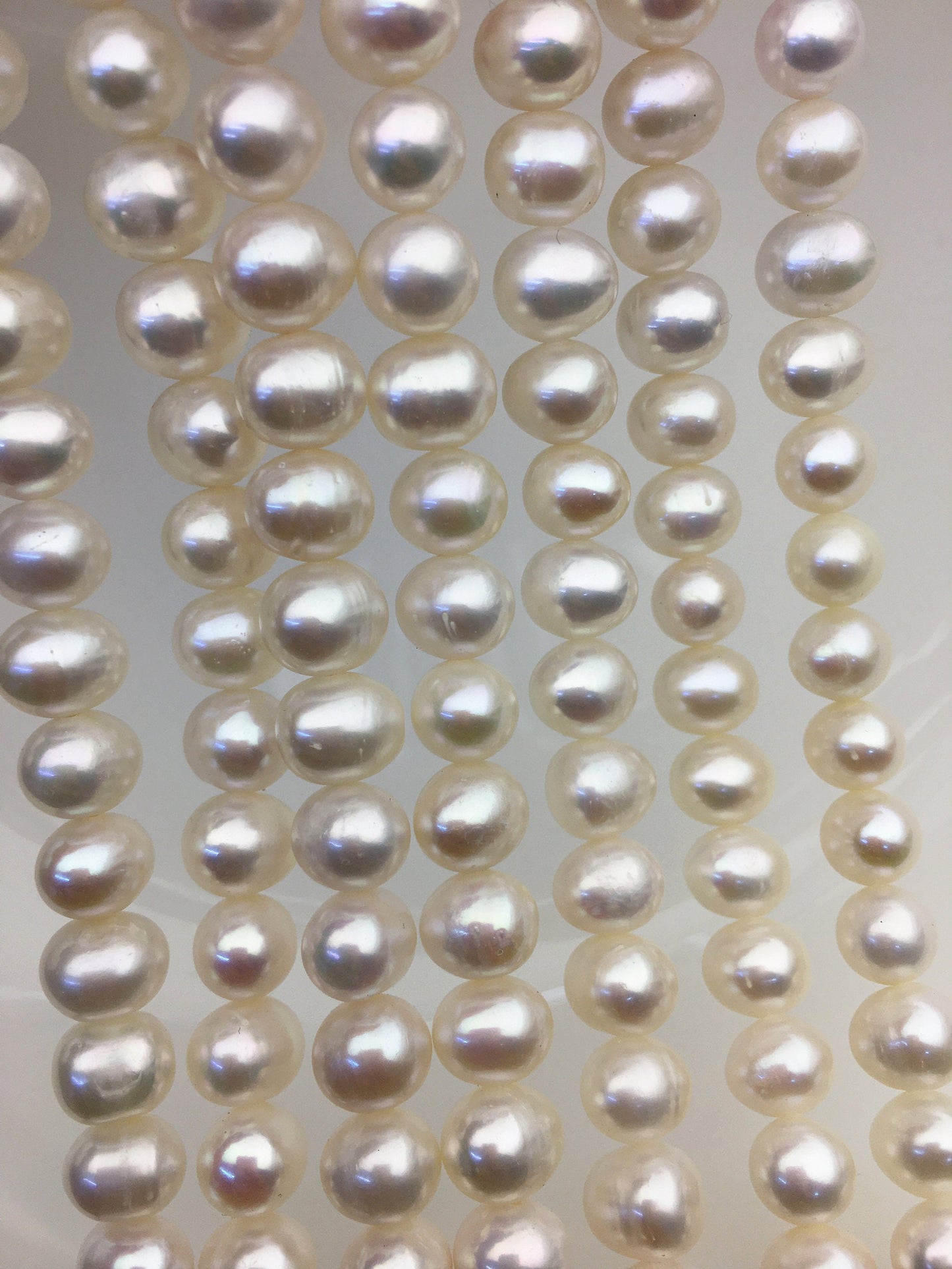 AA+ 7.3-8.3mm white potato freshwater pearls, Heirloom White Fresh Water Pearls,CR8-2A-3