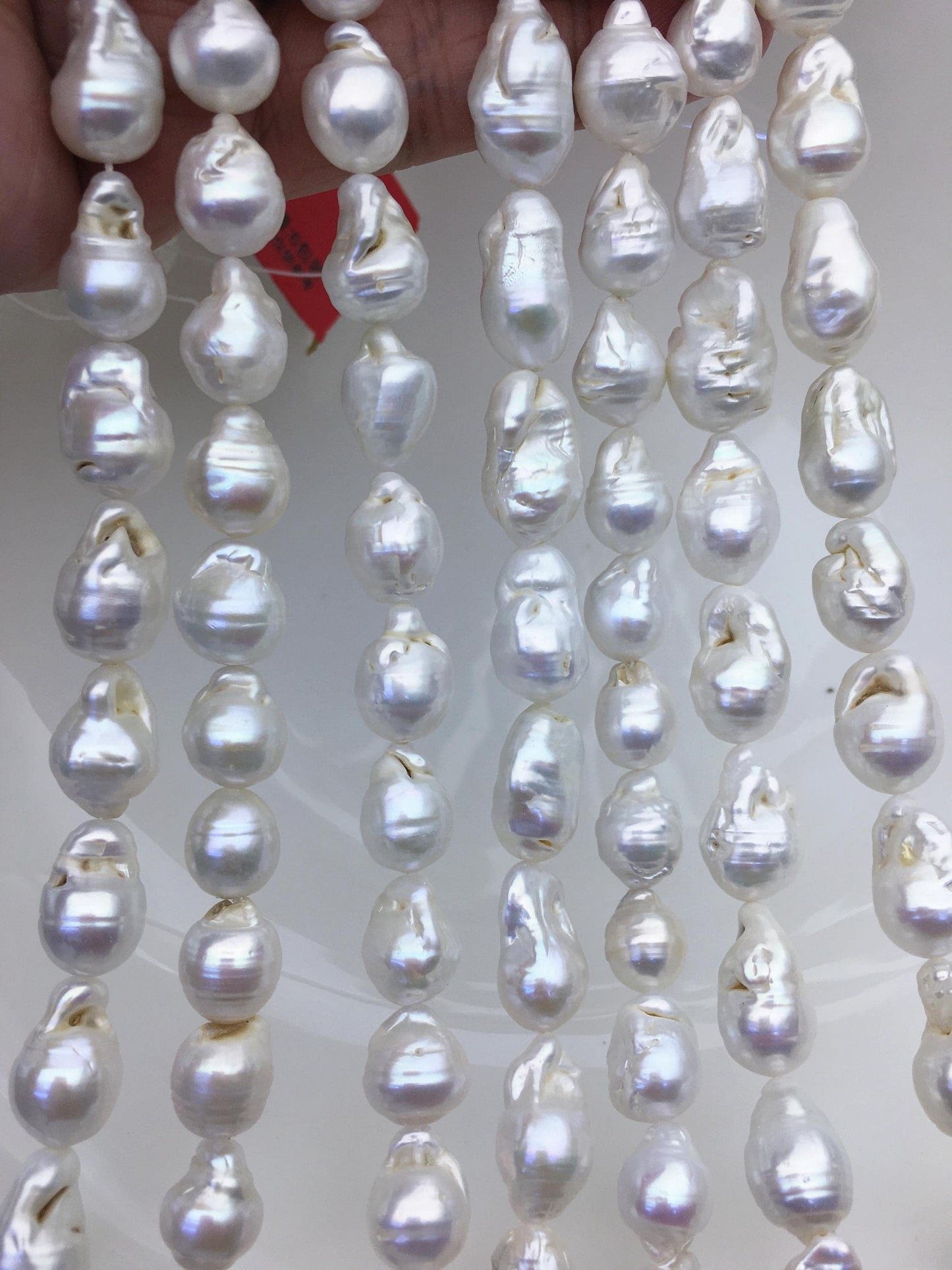 15.5'' AA 9-11mm white flame ball pearl,FL15-2A-5-73
