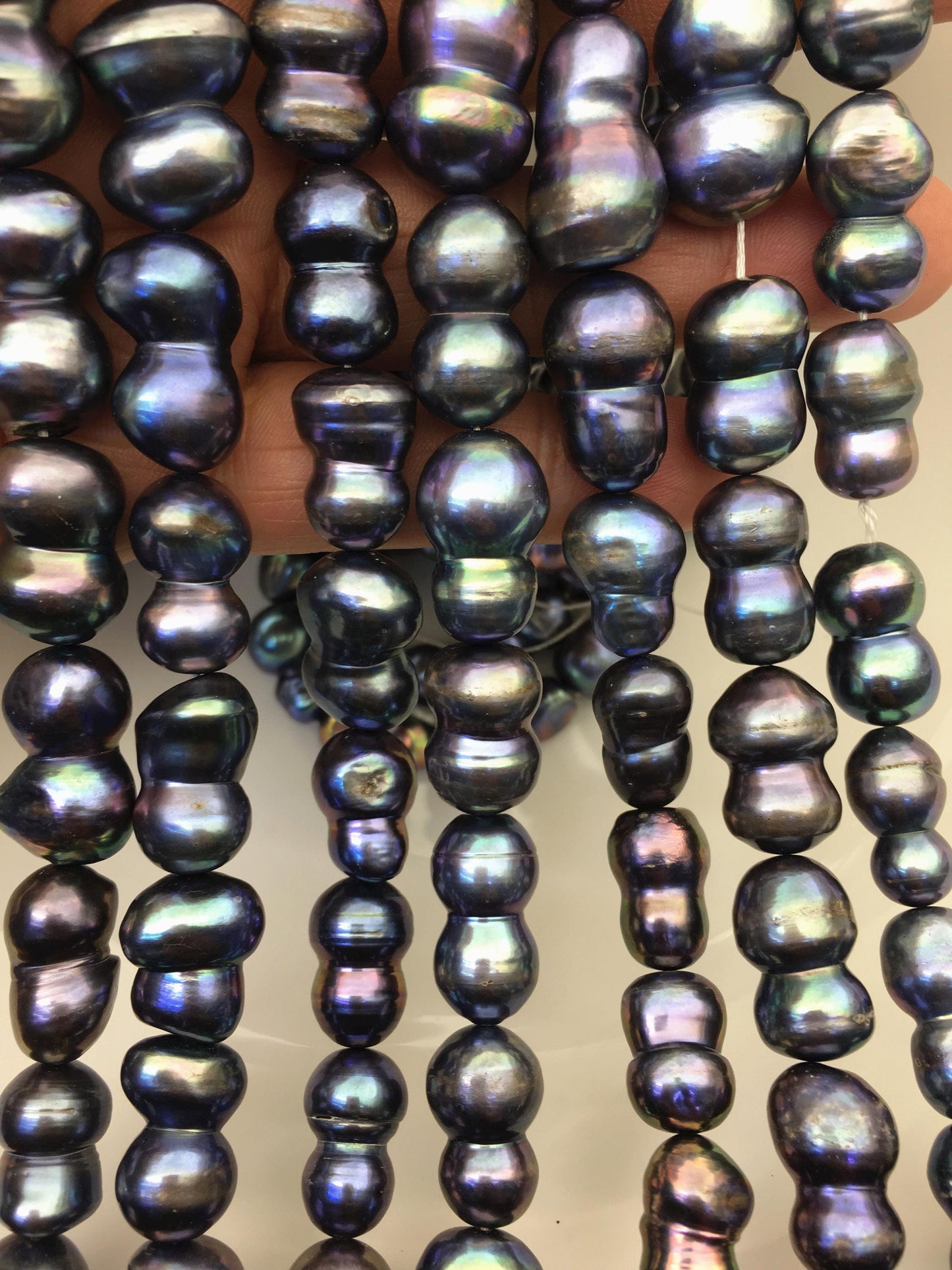 AA+ 9-12mm blue black Gourd baroque pearls, Baroque Gourd,DIY,high luster,ZS-114-1