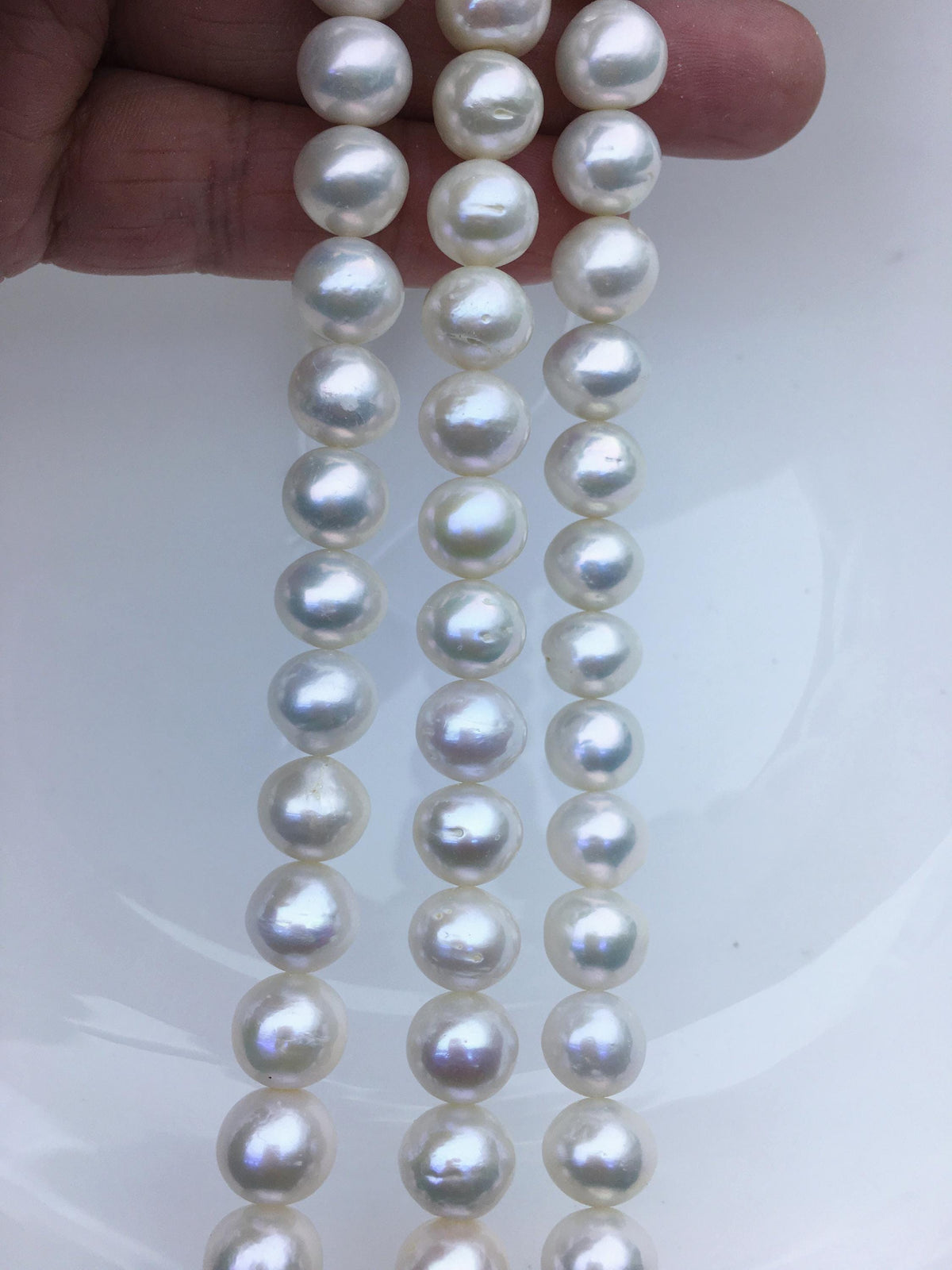 AA+ 9-11mm white button freshwater pearls,full strand,Rondelle pearl Beads,loose freshwater pearl,SM10-T1