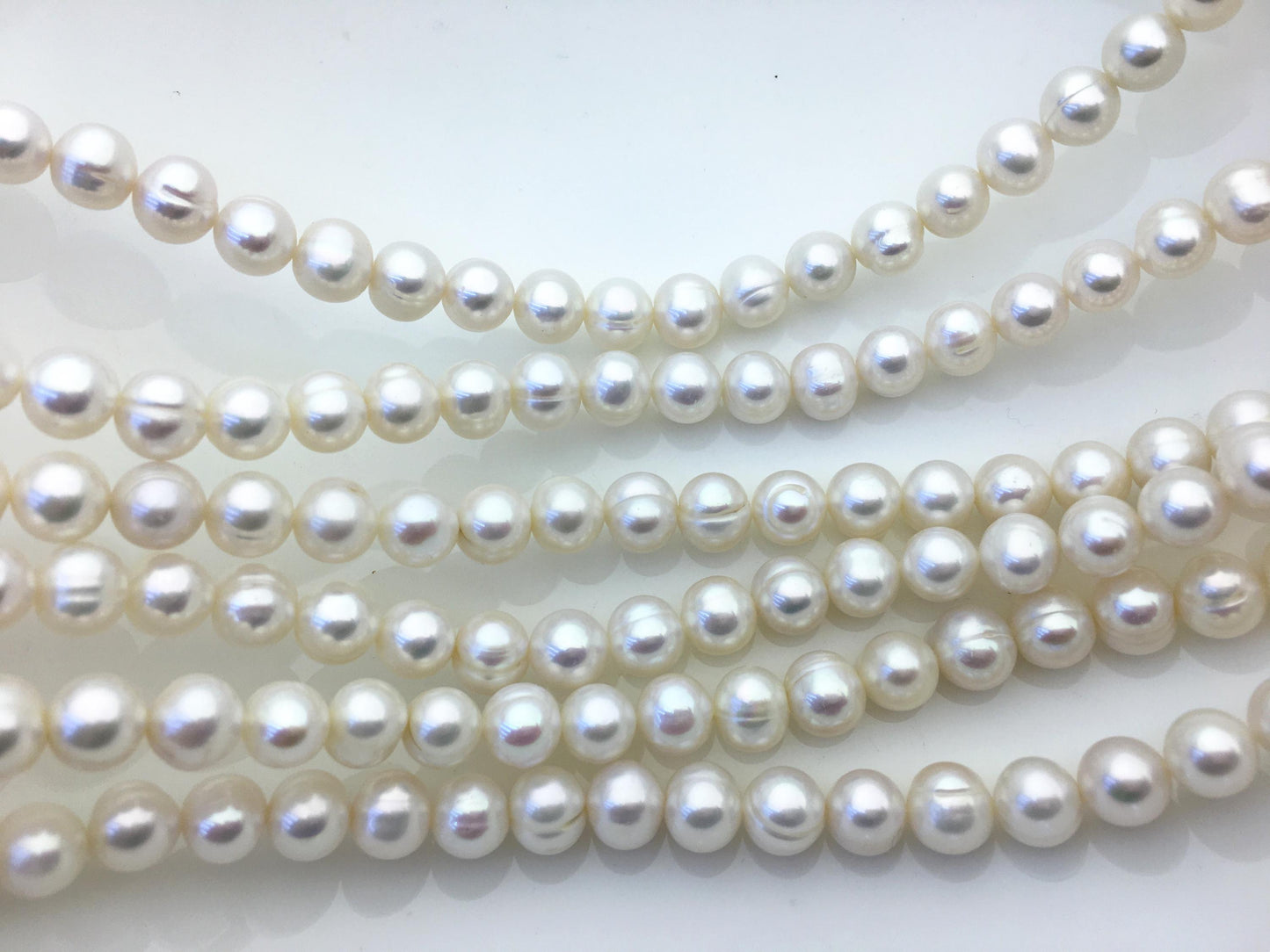 AA 9-10mm white near round potato freshwater pearls,freshwater potato shape pearl string,CR9-2A-12