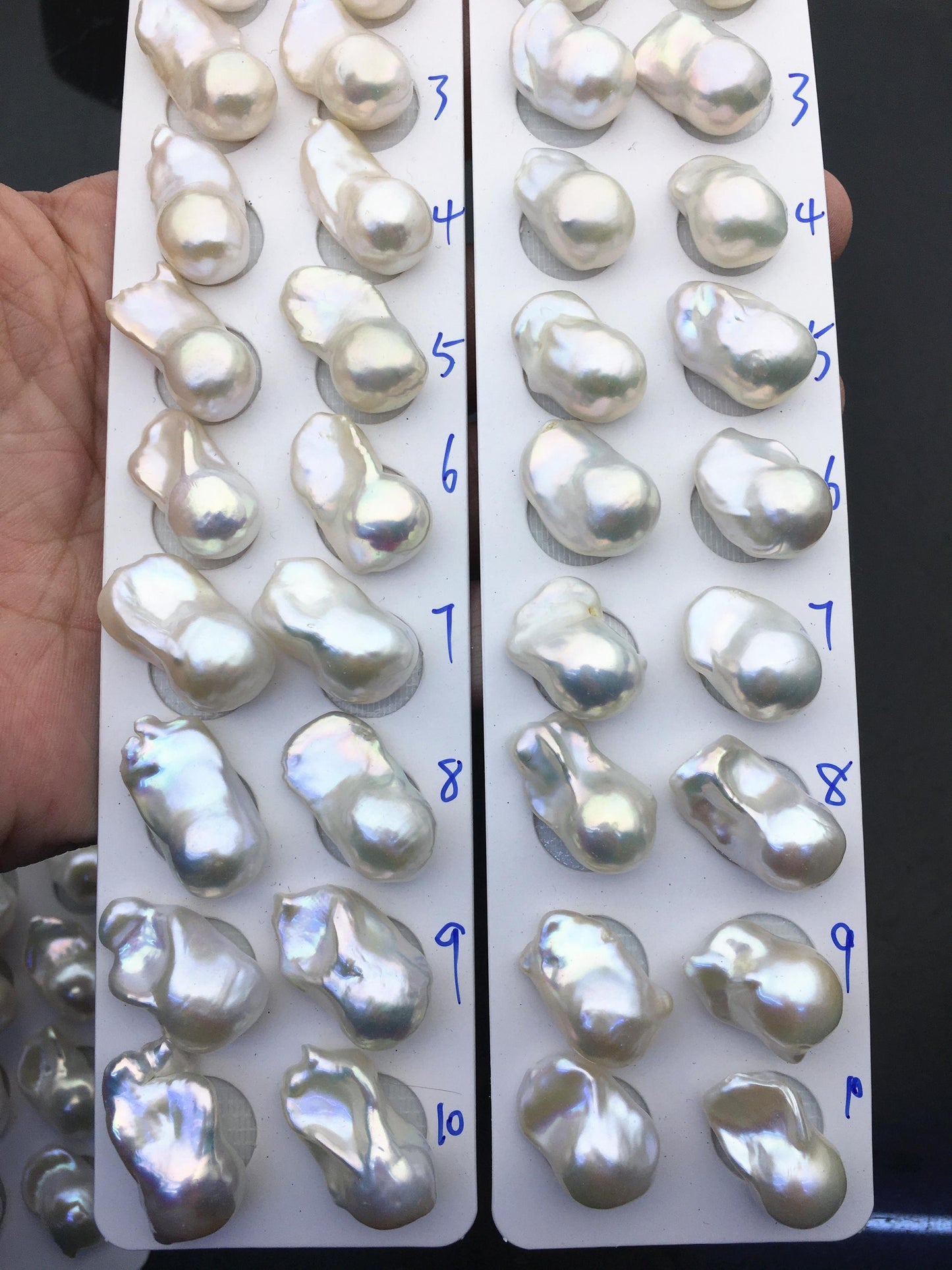 AAA 12-16x18-22mm White Flame ball Pearl Pairs - 0.9mm top half hole,large Baroque freshwater pearl pairs,FL15-3A-8-50