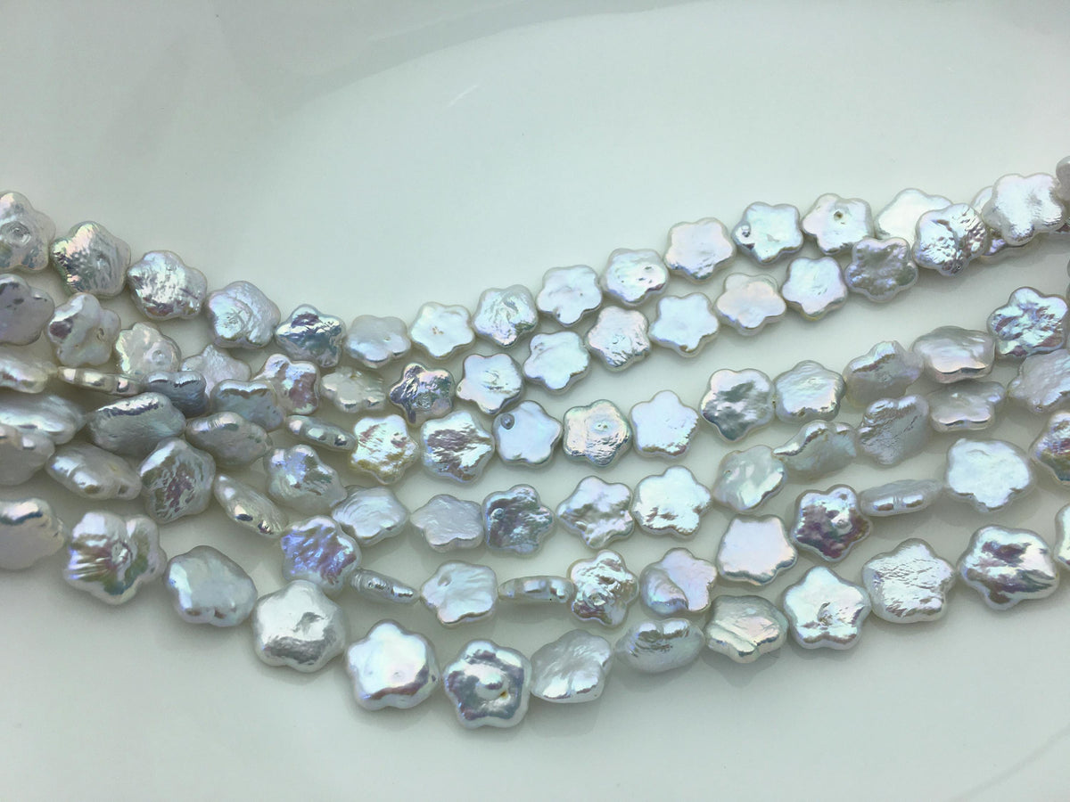 AAA 11-13mm white plum blossom Freshwater Pearl,ZS-119-2