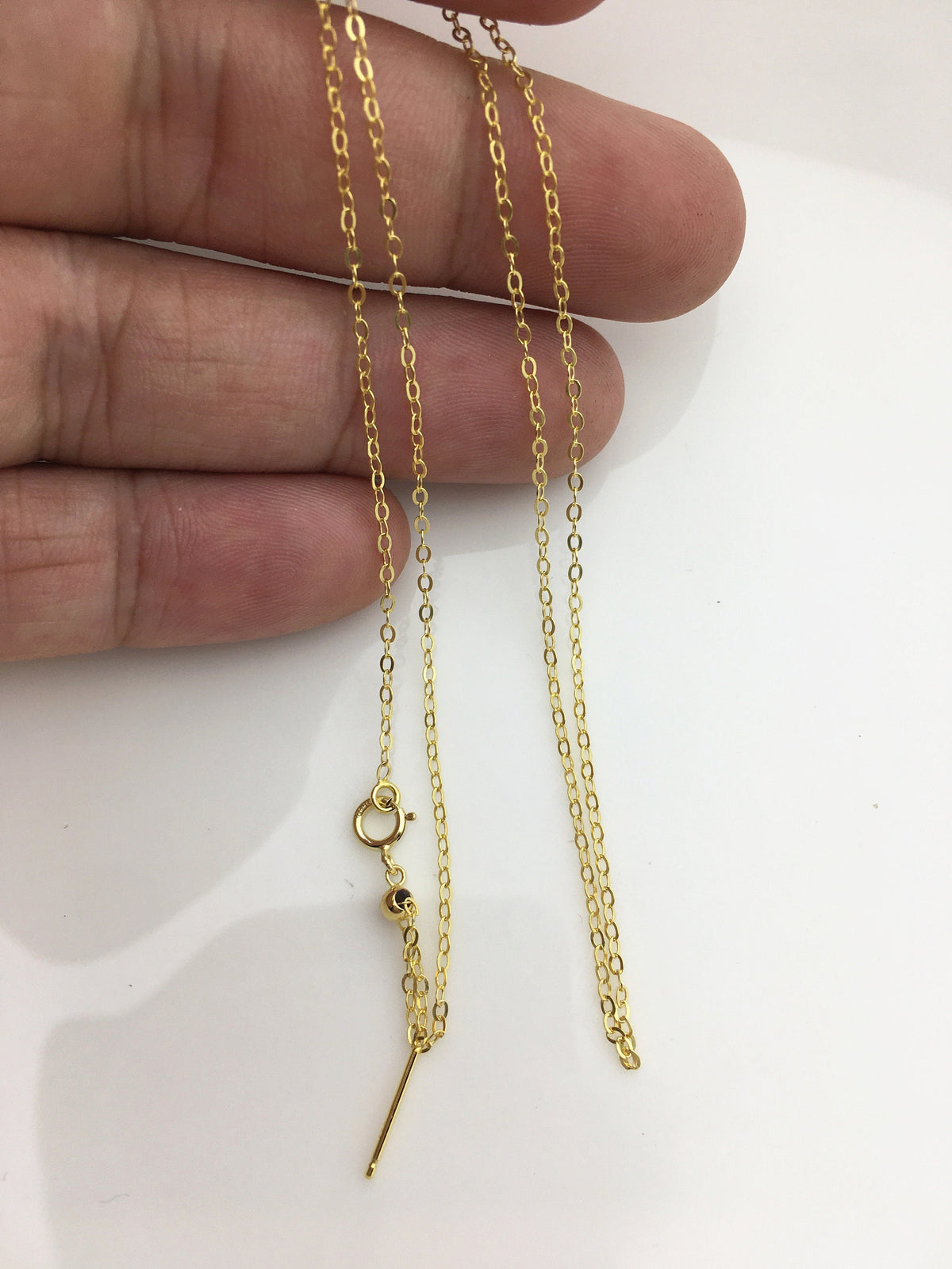 18'' Adjust 14k gold filled 1.0mm O Chain Necklace With adjust Clasp,Replace Necklace,Chain Necklace,,AGF-OTH-008