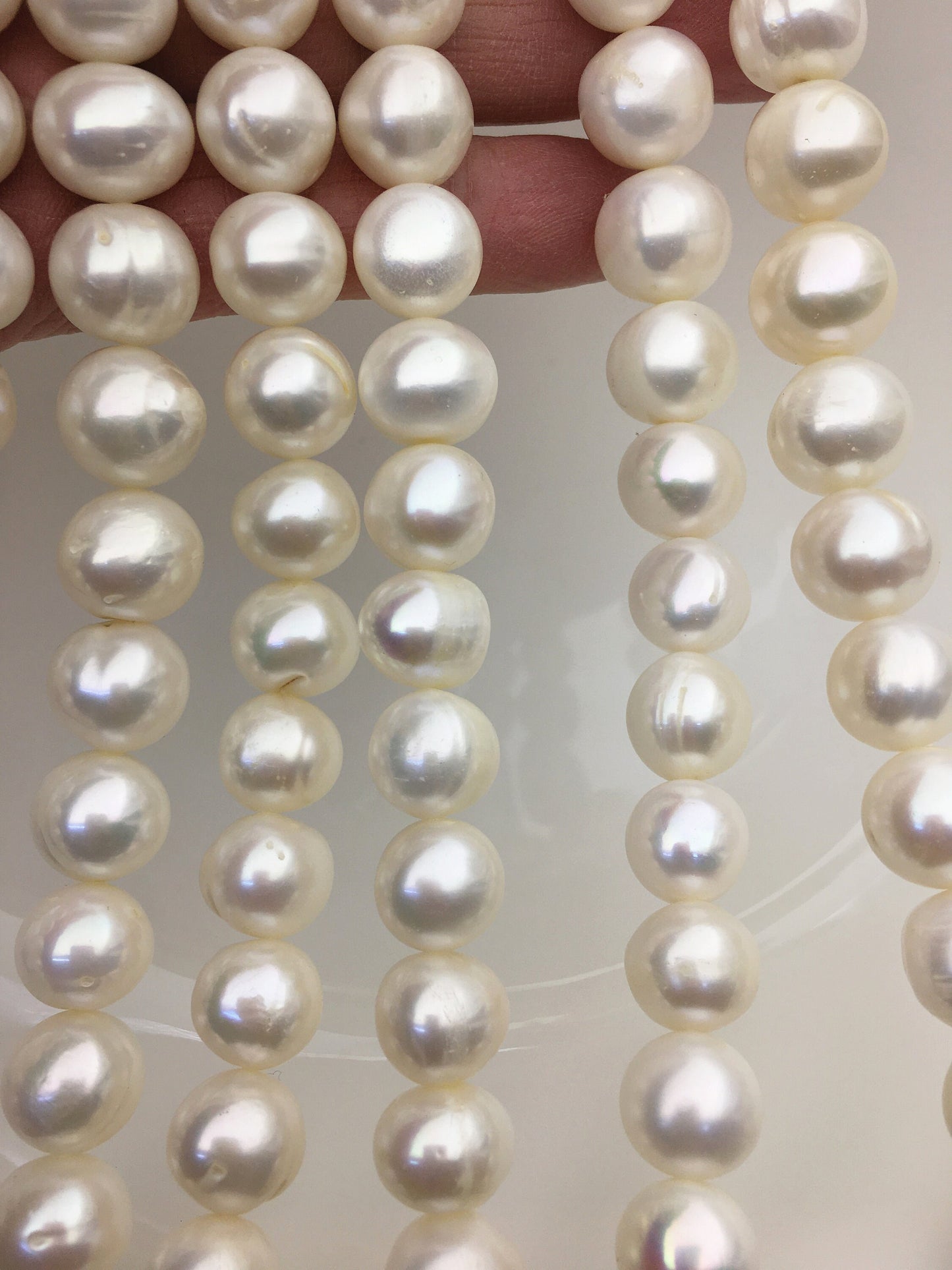 AA 11.5-13mm white near round freshwater pearls,white Pearl necklace, Natural Pearl Necklace,RP12-2A-2