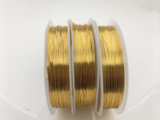 2 rolls 0.3/0.4/0.5/0.6/0.8mm 18k solid gold plated/Silver Color Copper wire Jewelry Wrapping,Jewelry Quality Copper Wire,A-OTH-020